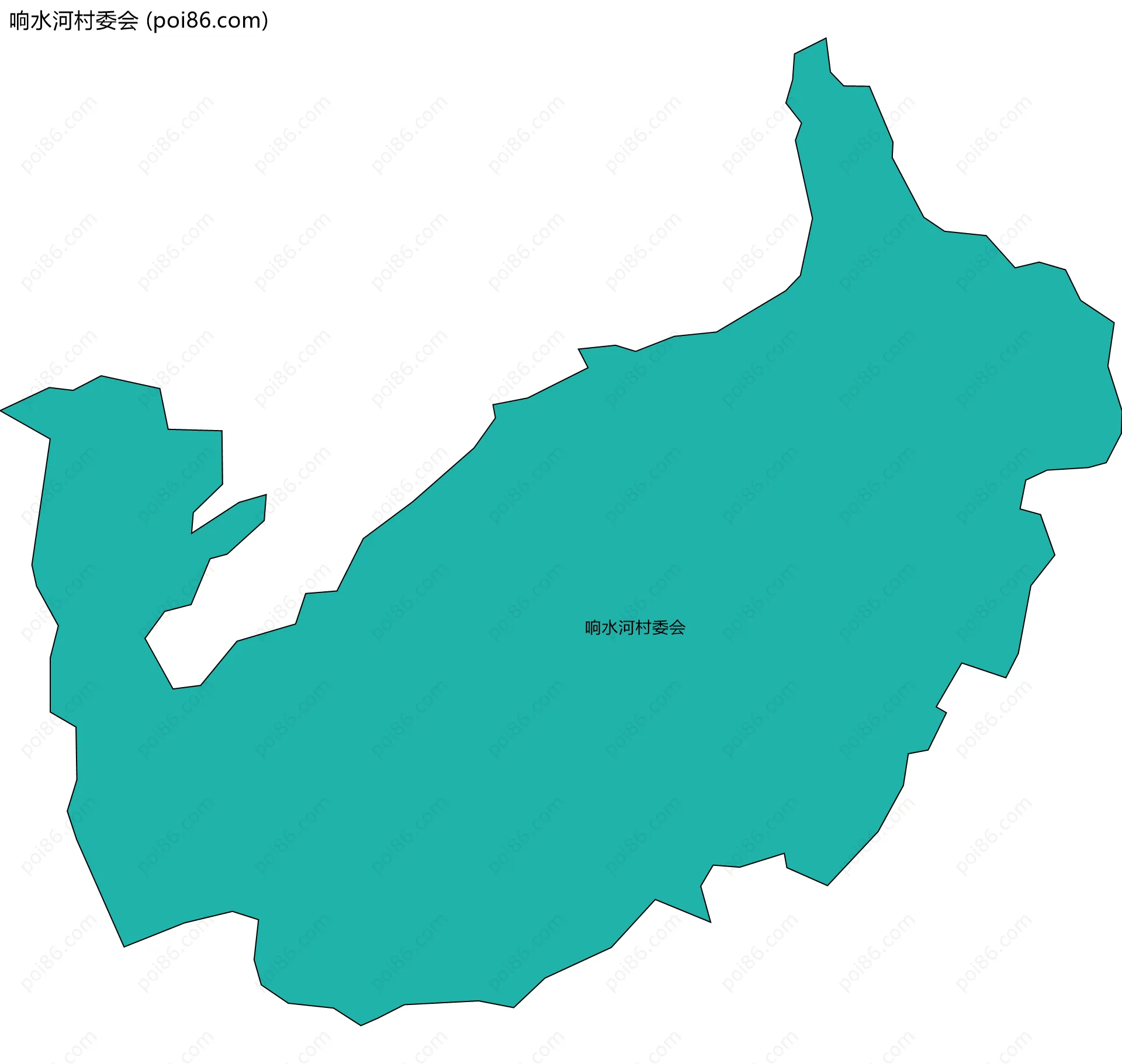 响水河村委会边界地图