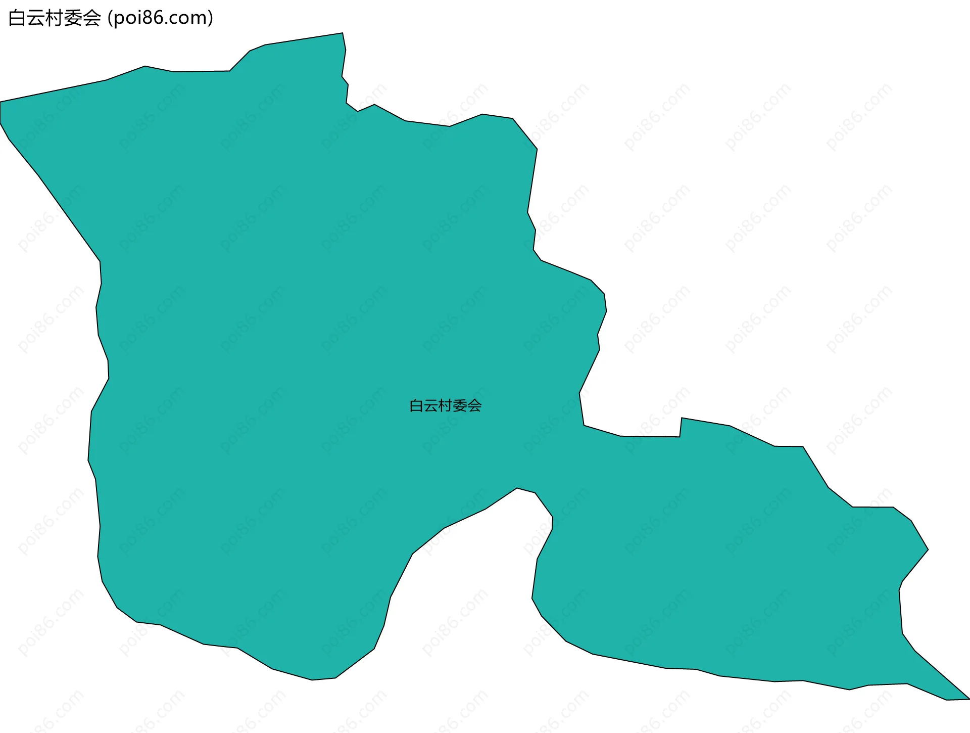 白云村委会边界地图
