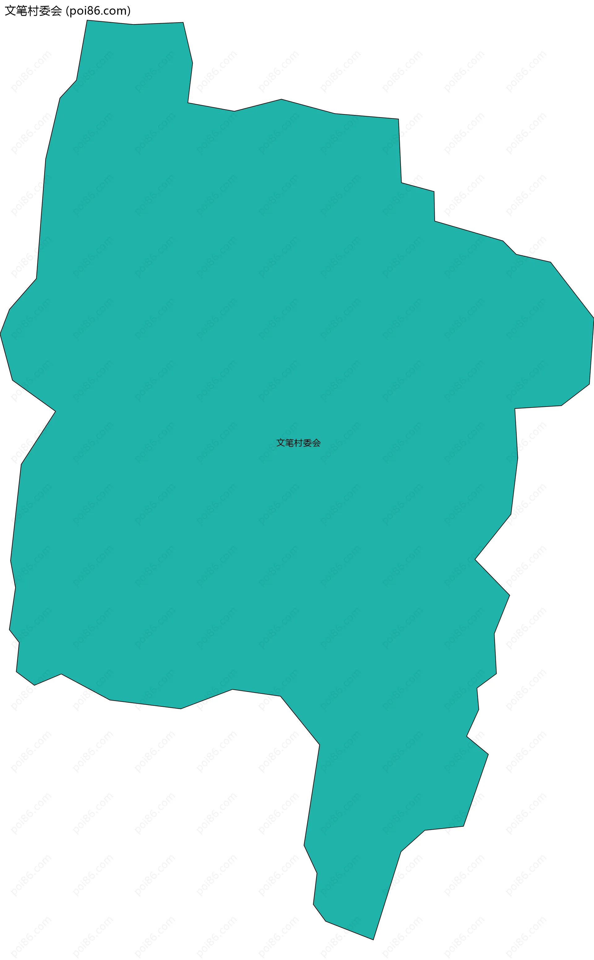 文笔村委会边界地图