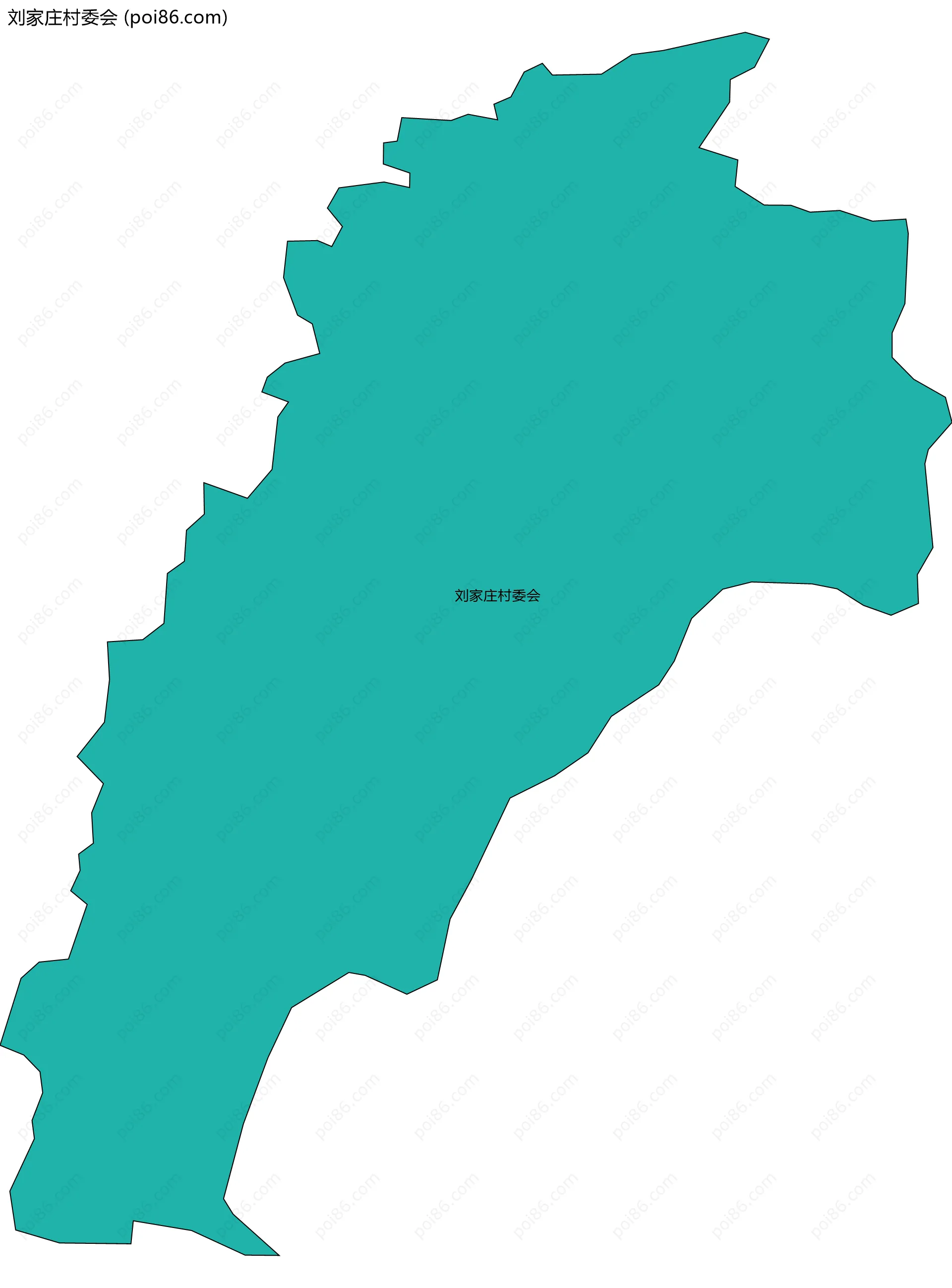 刘家庄村委会边界地图