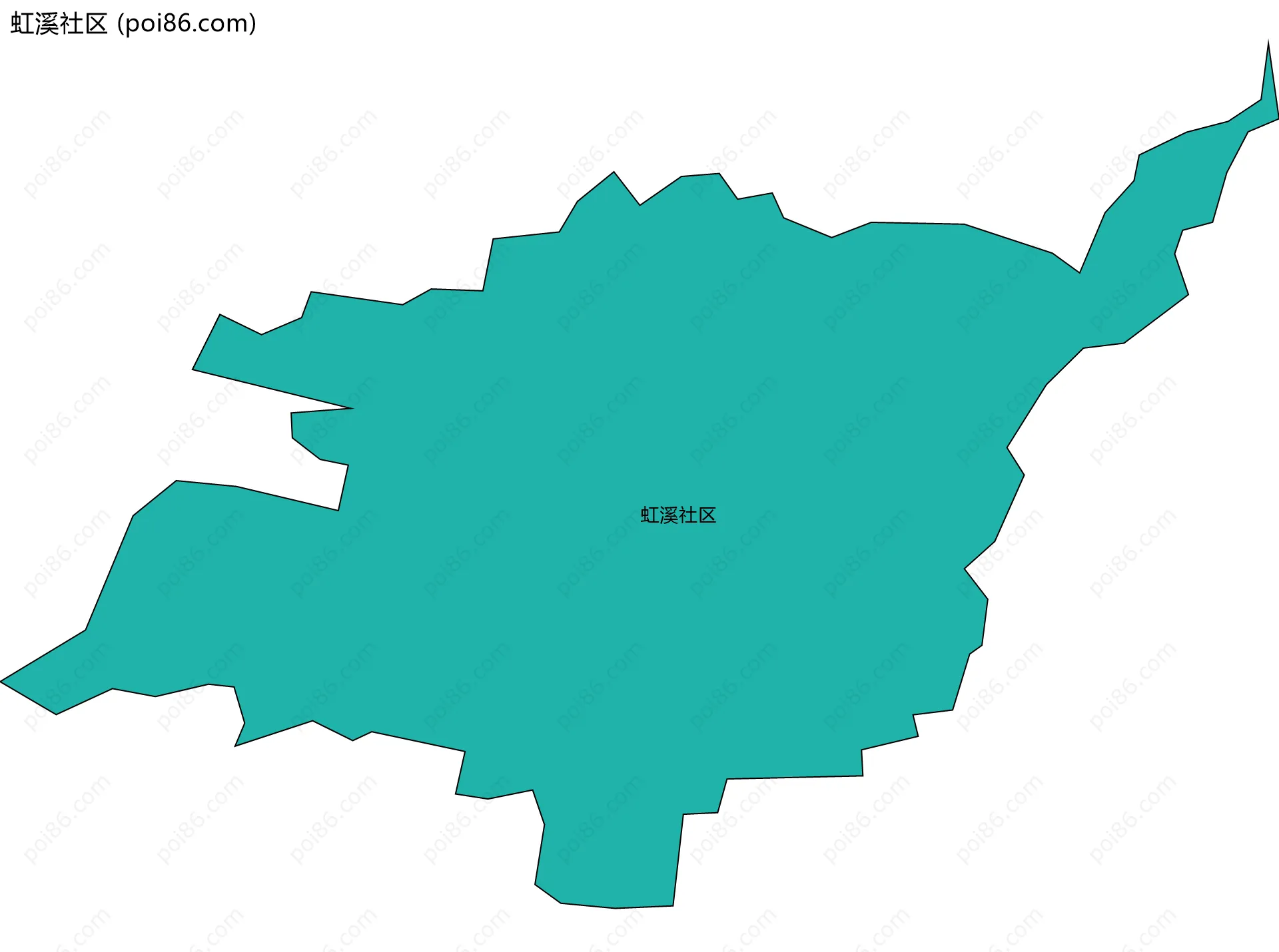 虹溪社区边界地图