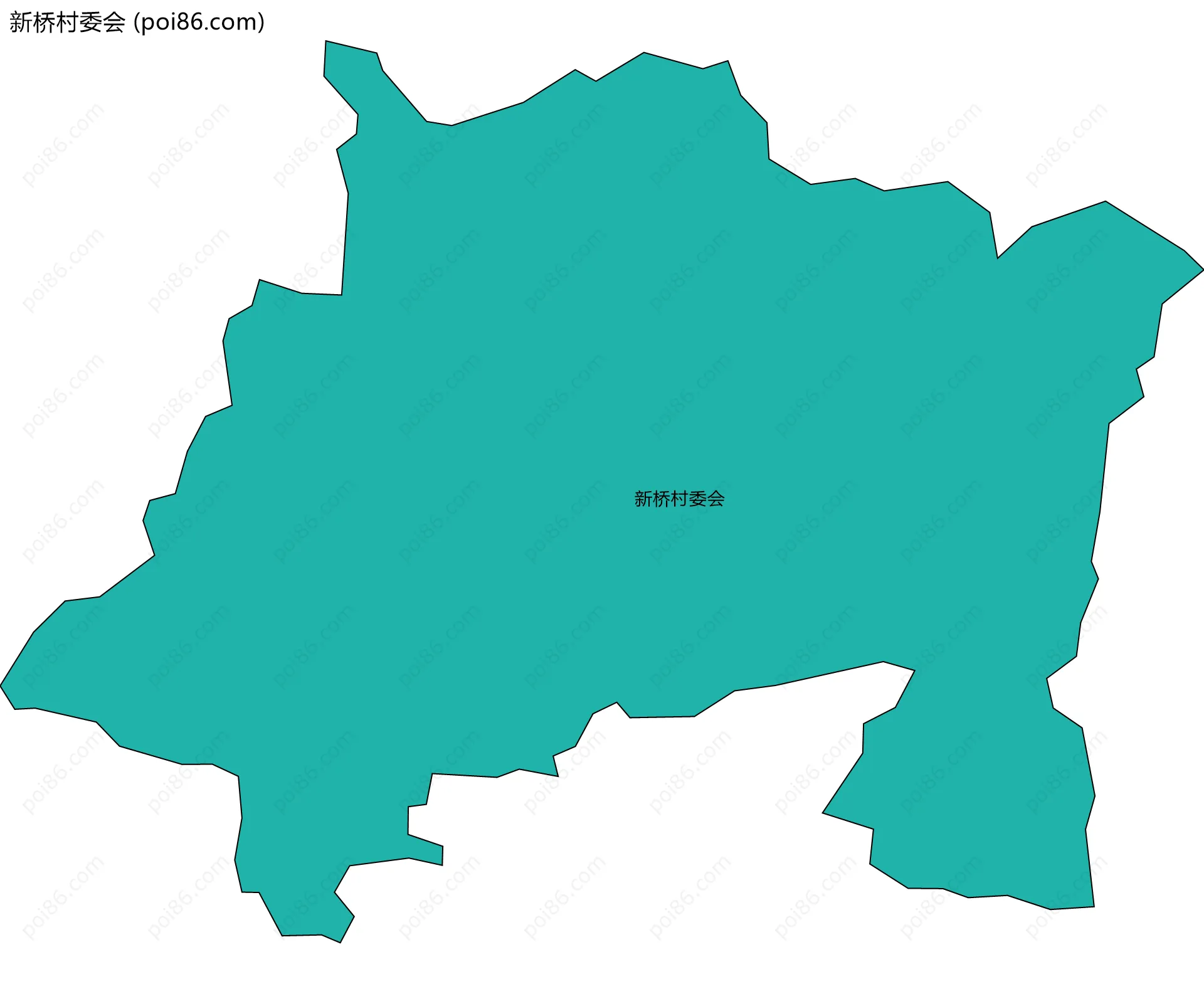 新桥村委会边界地图