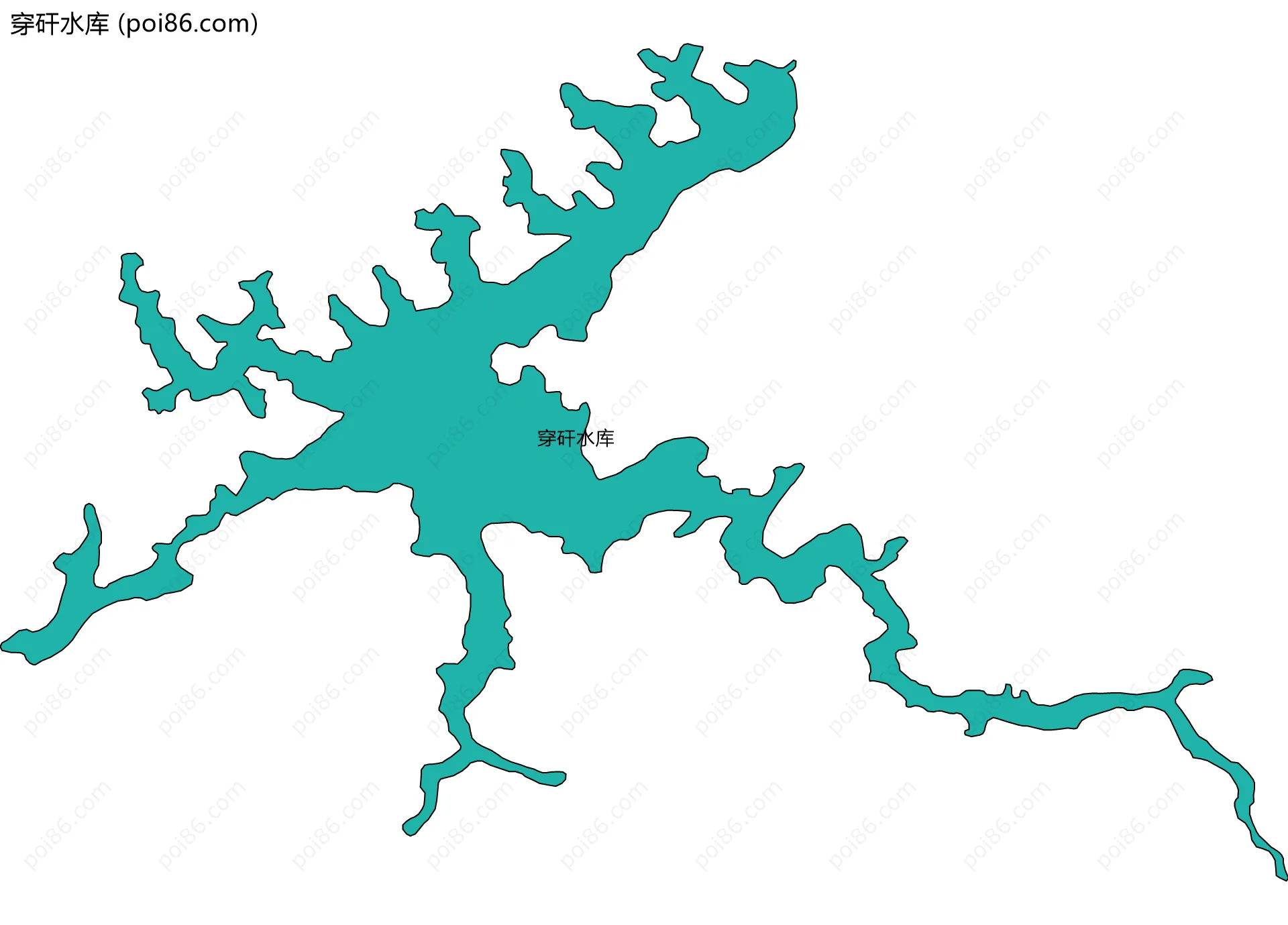 穿矸水库边界地图