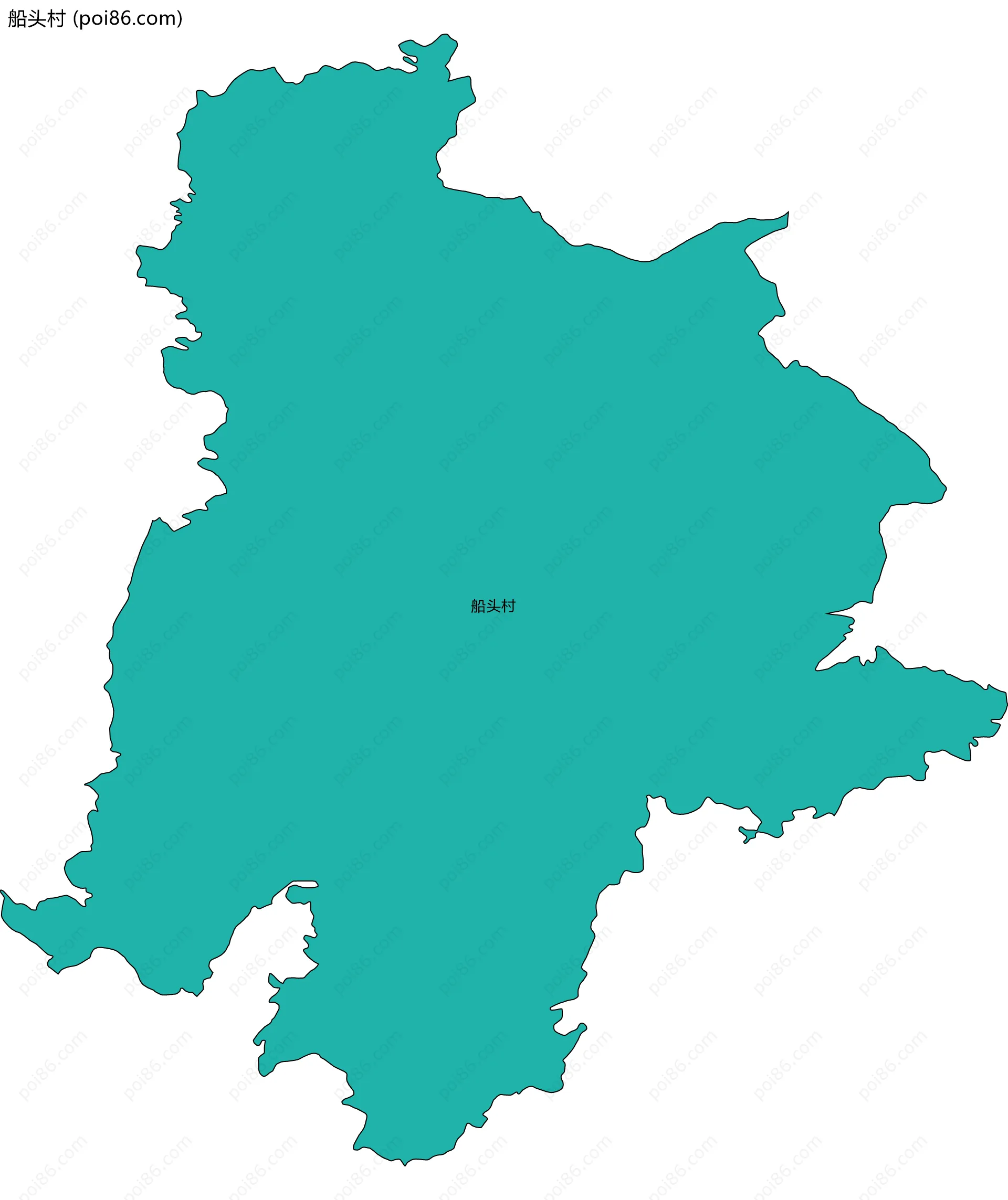 船头村边界地图