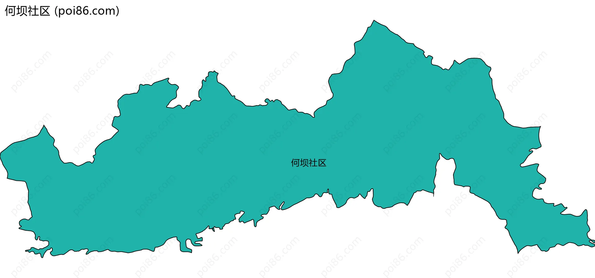 何坝社区边界地图