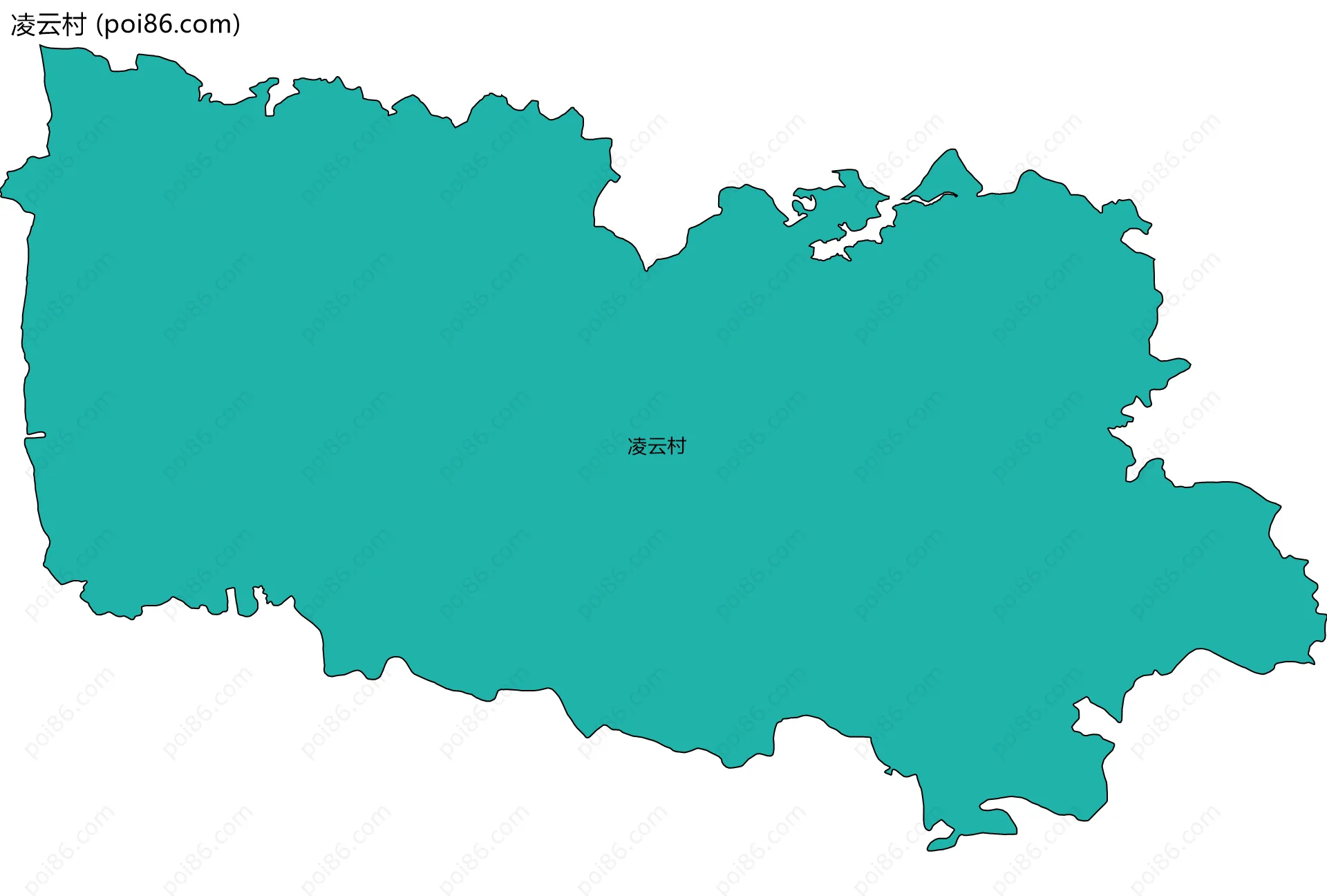 凌云村边界地图