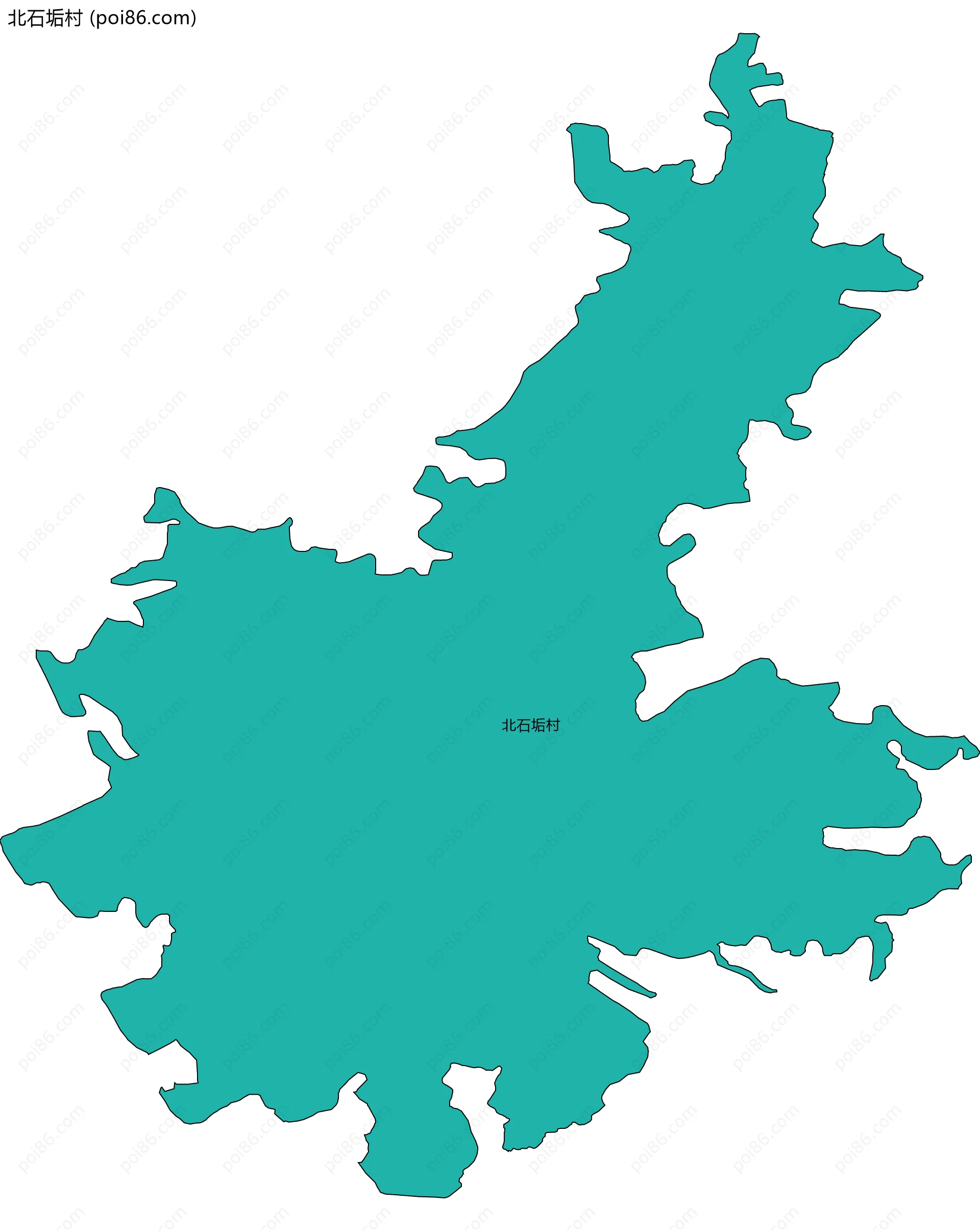 北石垢村边界地图