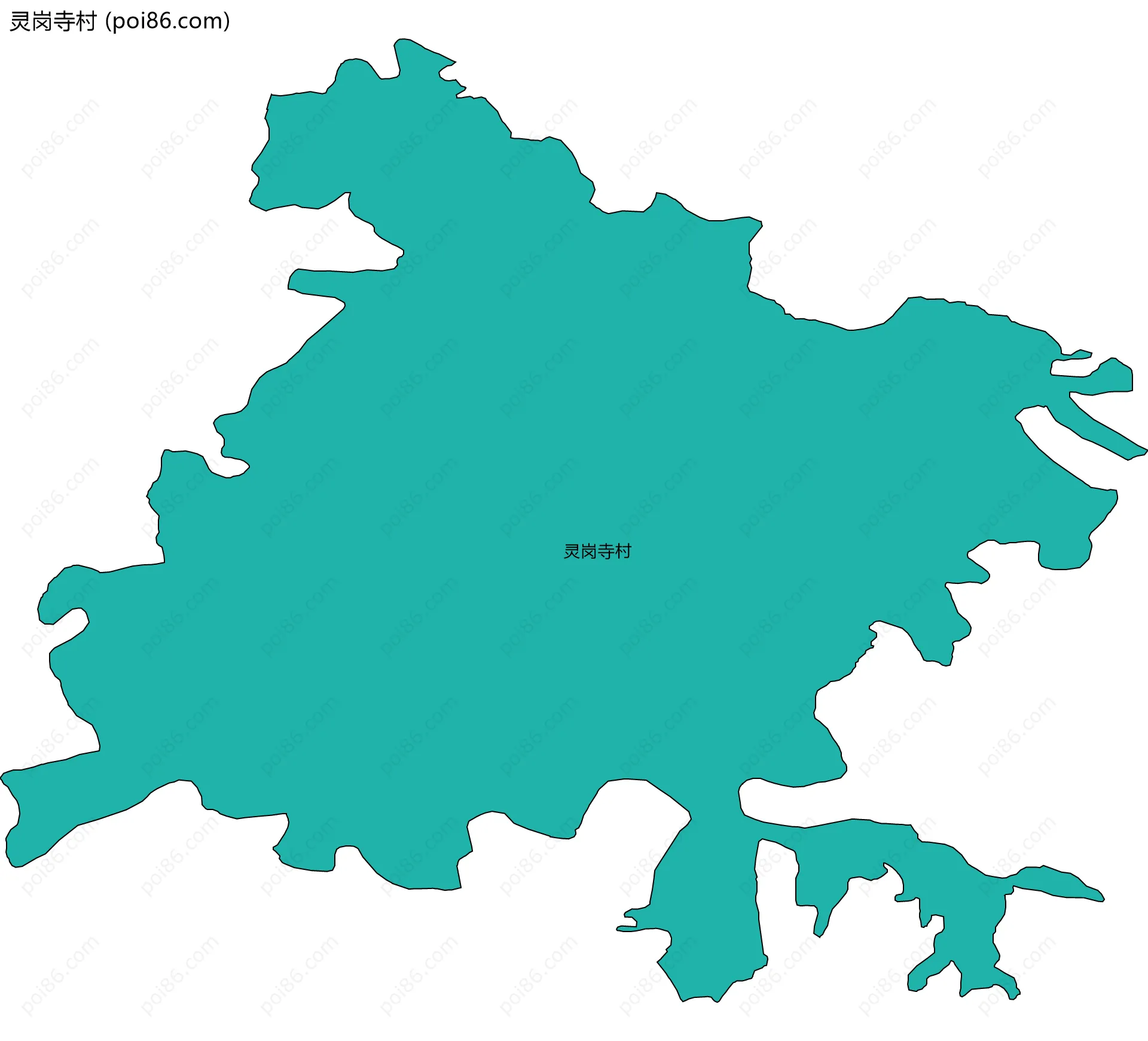 灵岗寺村边界地图