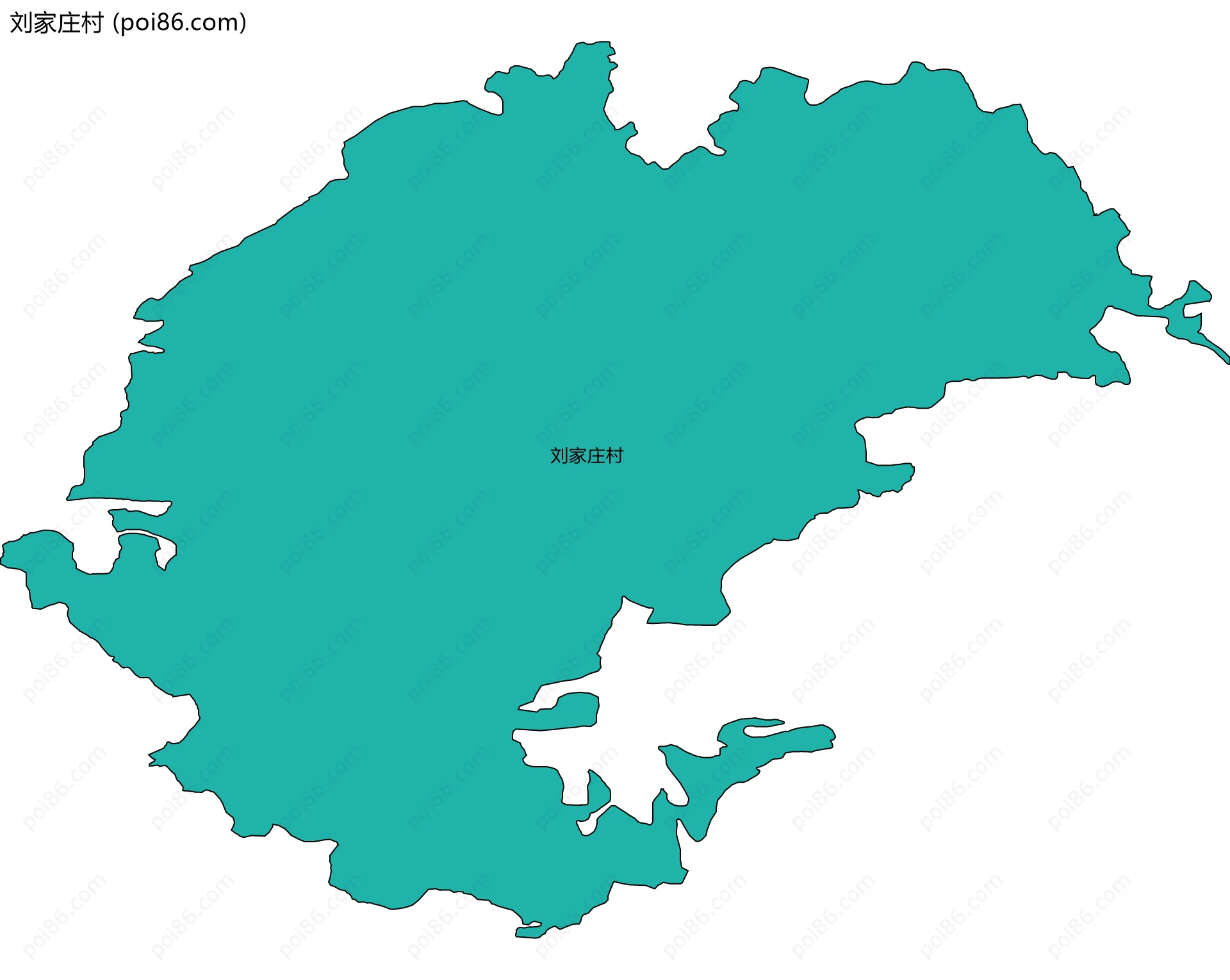 刘家庄村边界地图