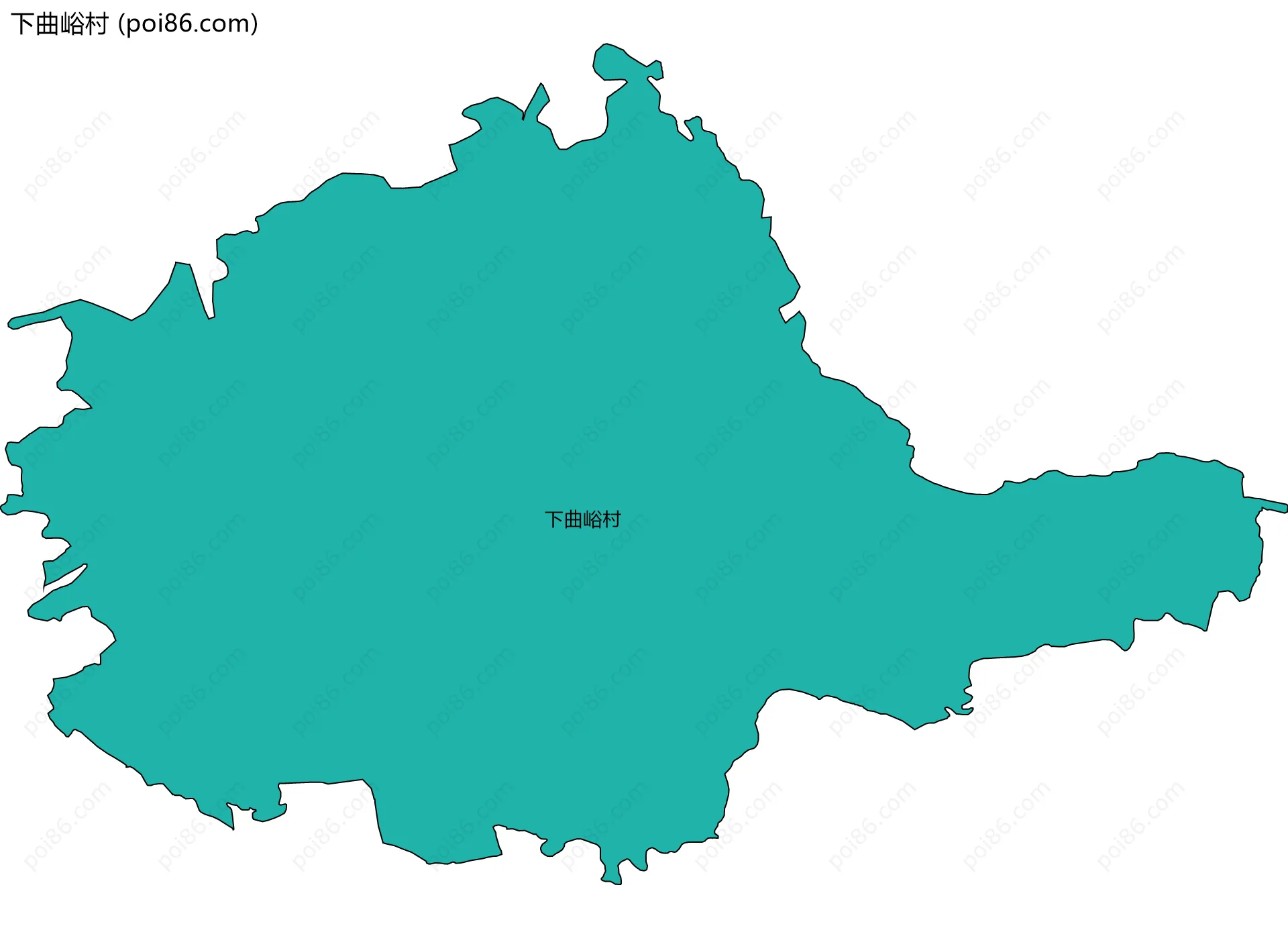 下曲峪村边界地图