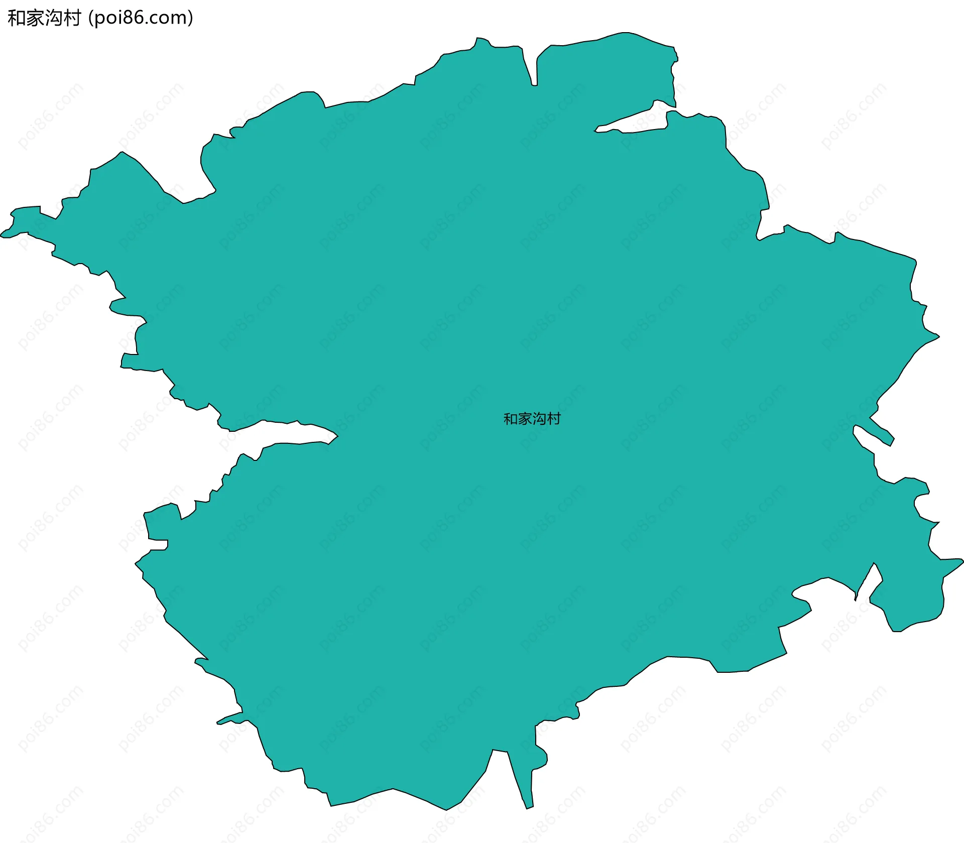 和家沟村边界地图