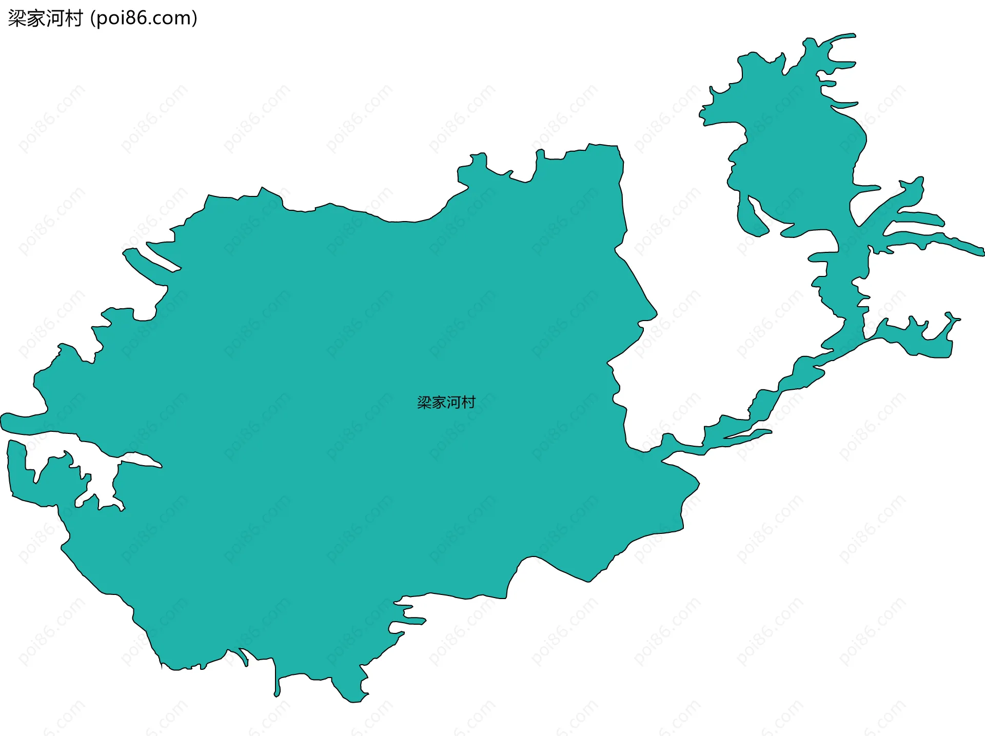 梁家河村边界地图