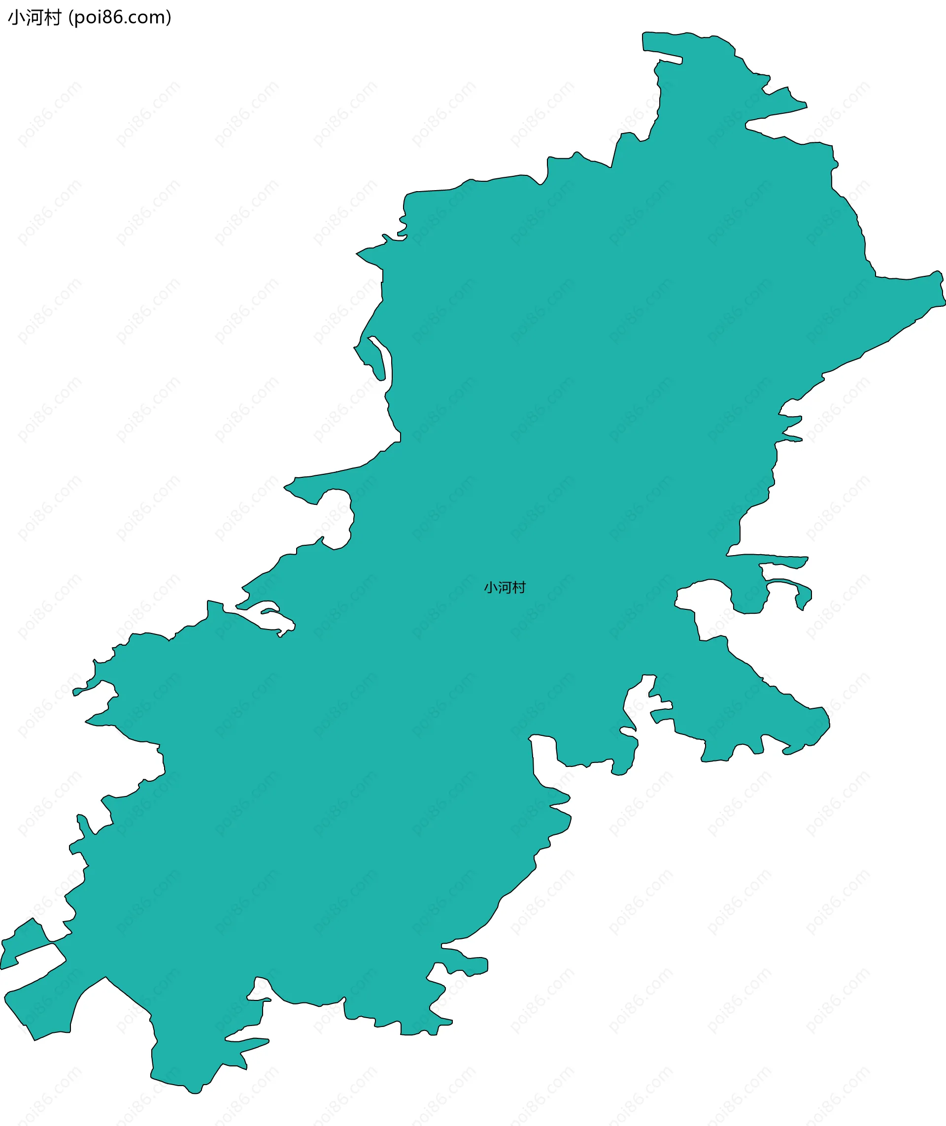 小河村边界地图