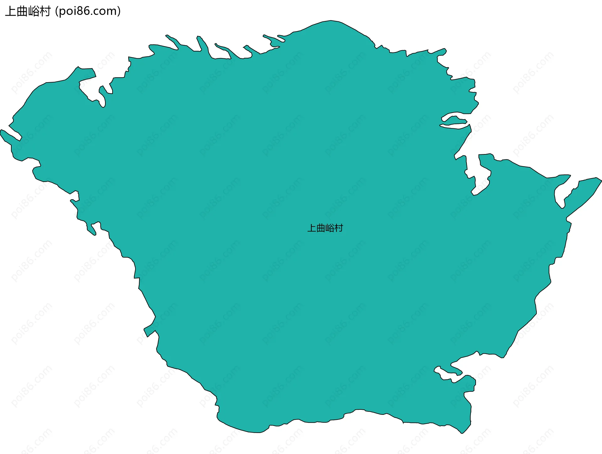 上曲峪村边界地图
