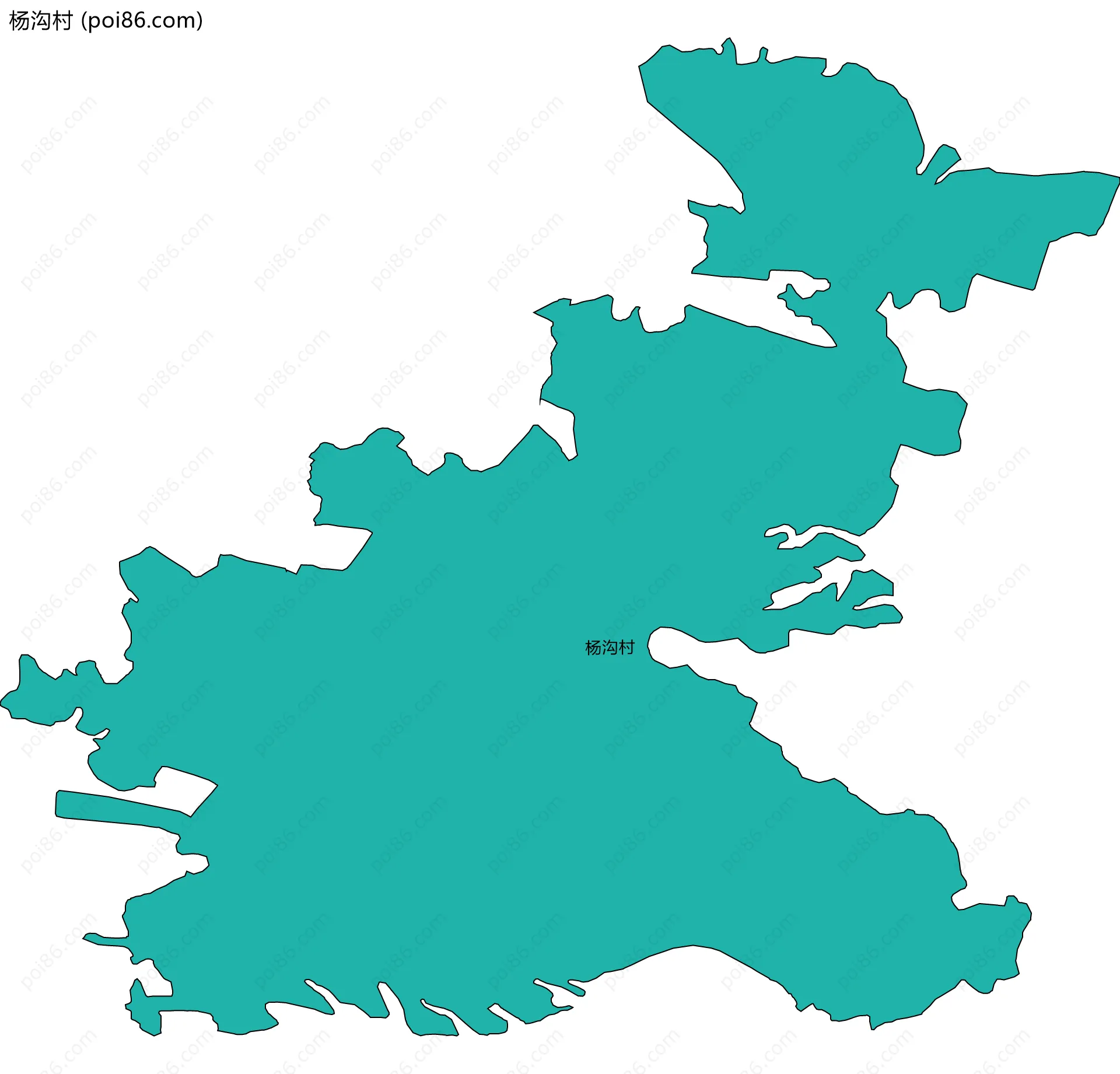 杨沟村边界地图