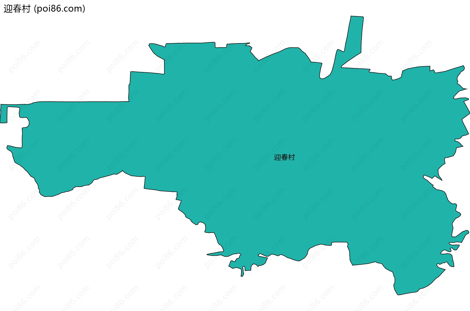 迎春村边界地图