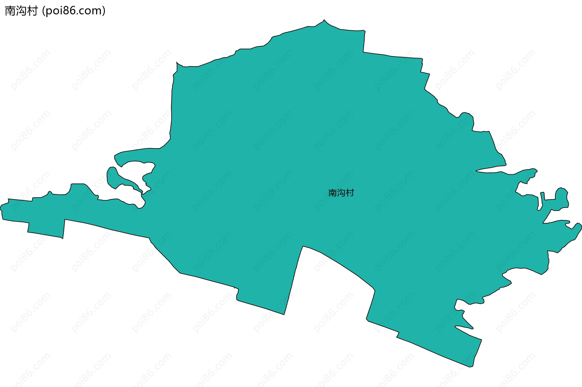 南沟村边界地图