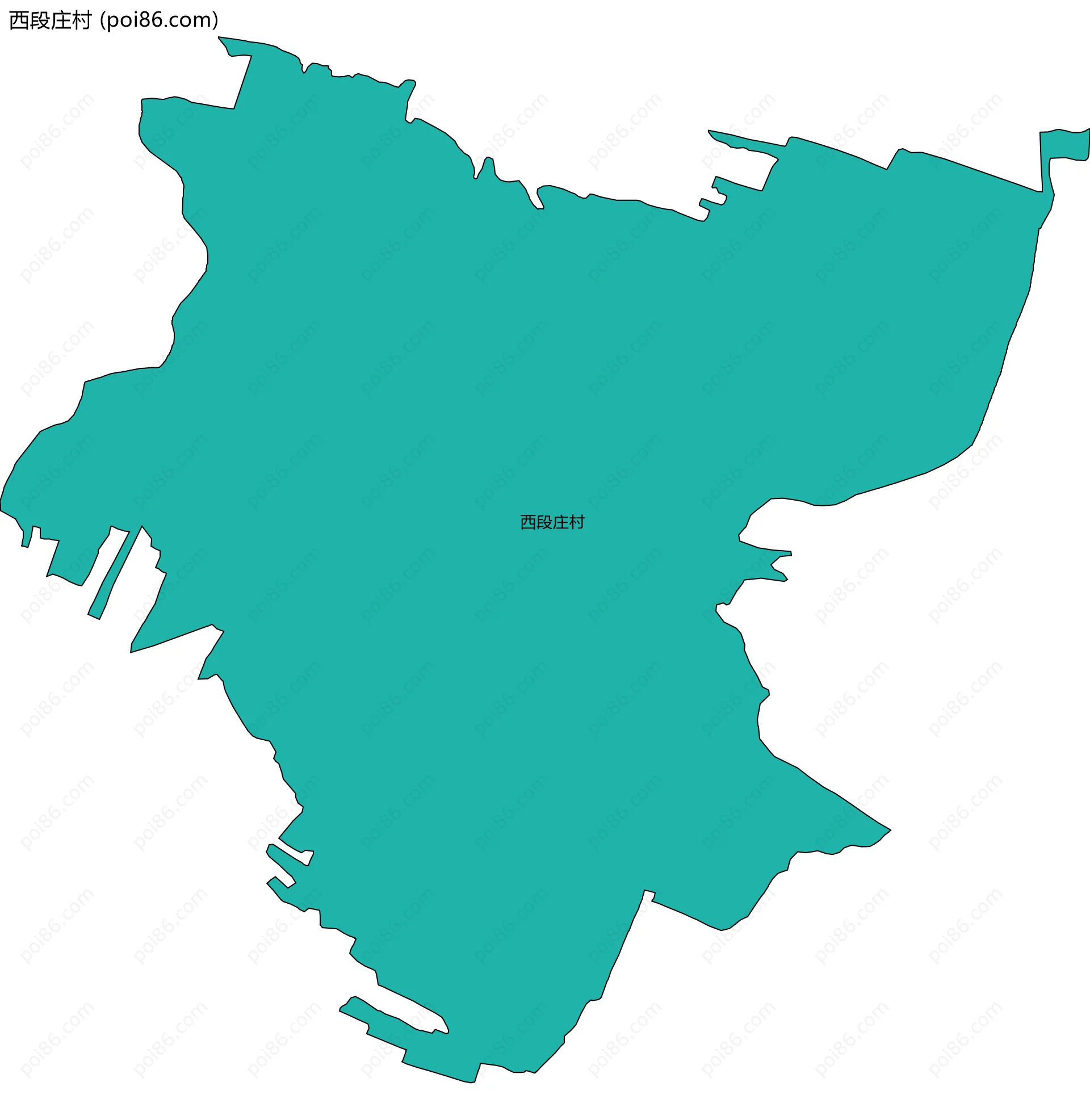 西段庄村边界地图