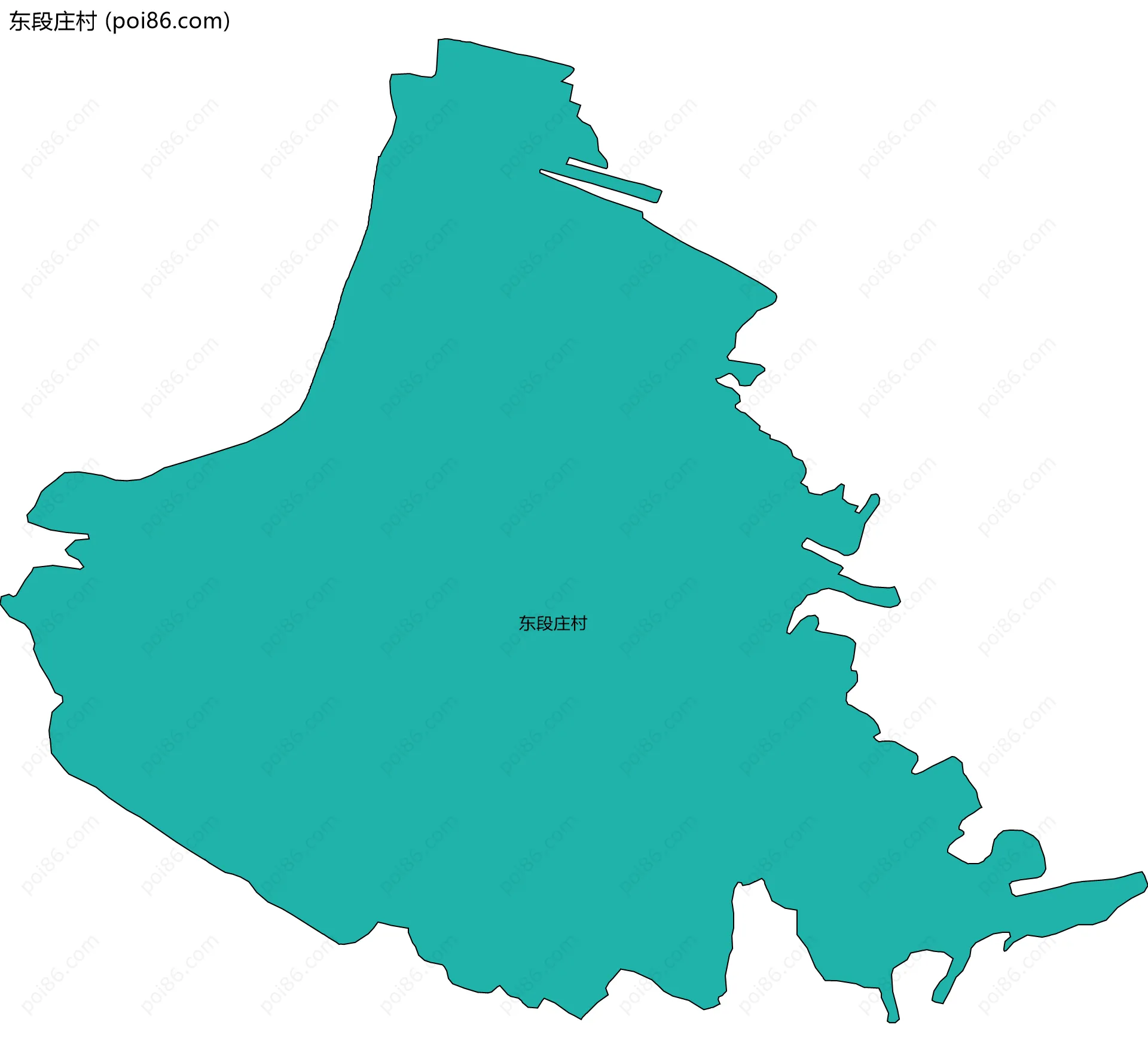 东段庄村边界地图