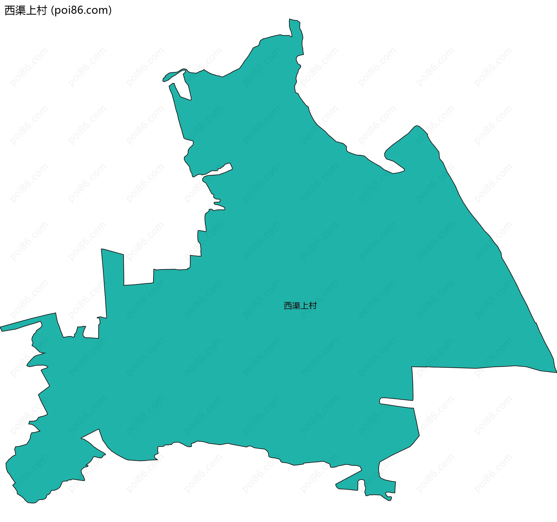西渠上村边界地图
