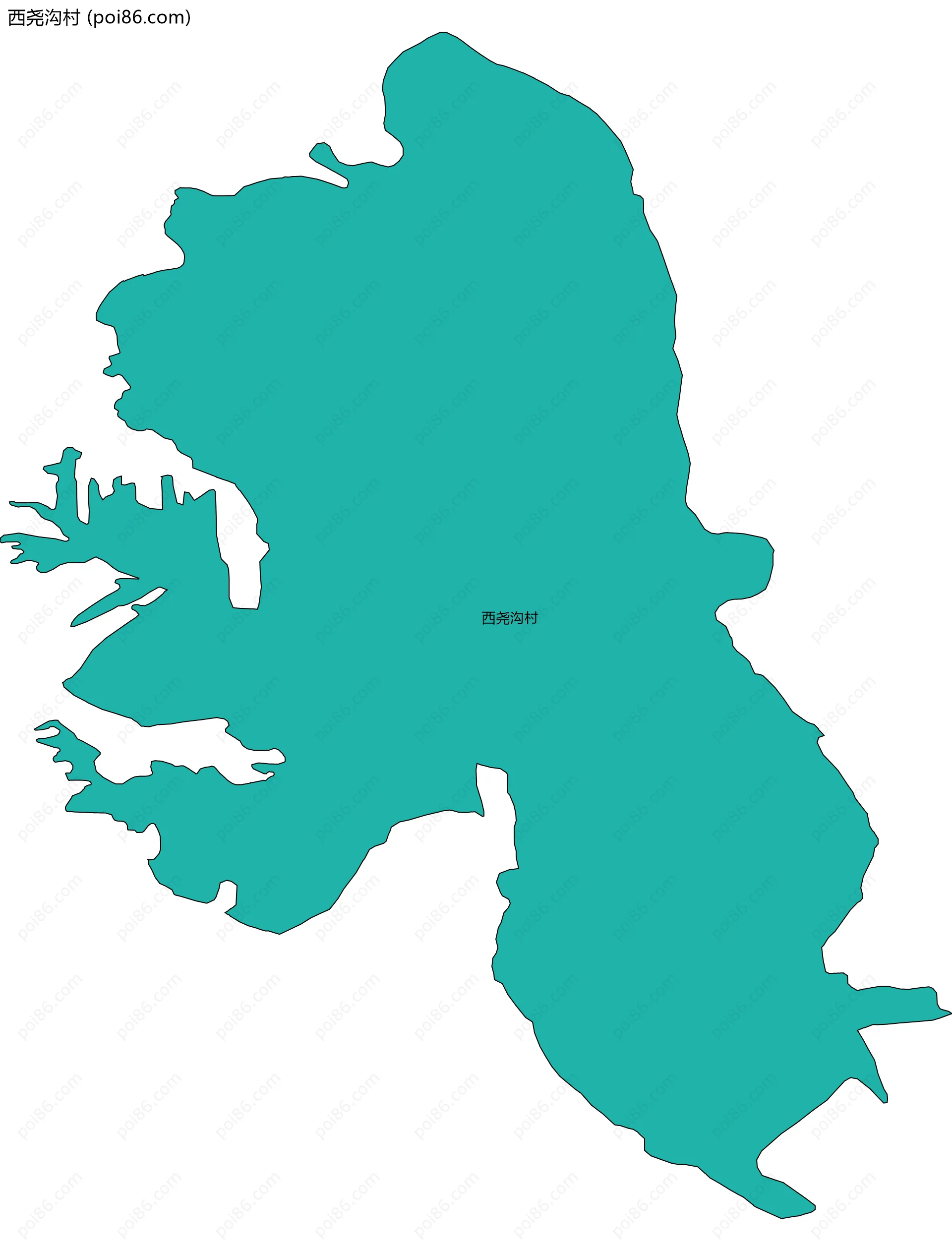 西尧沟村边界地图