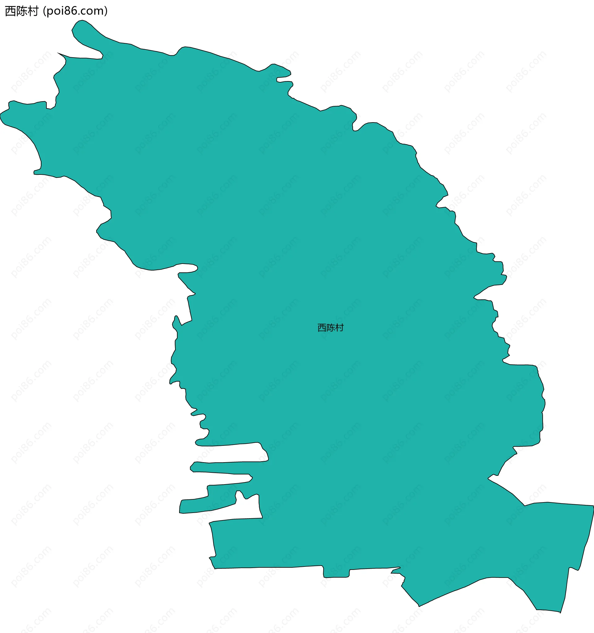 西陈村边界地图