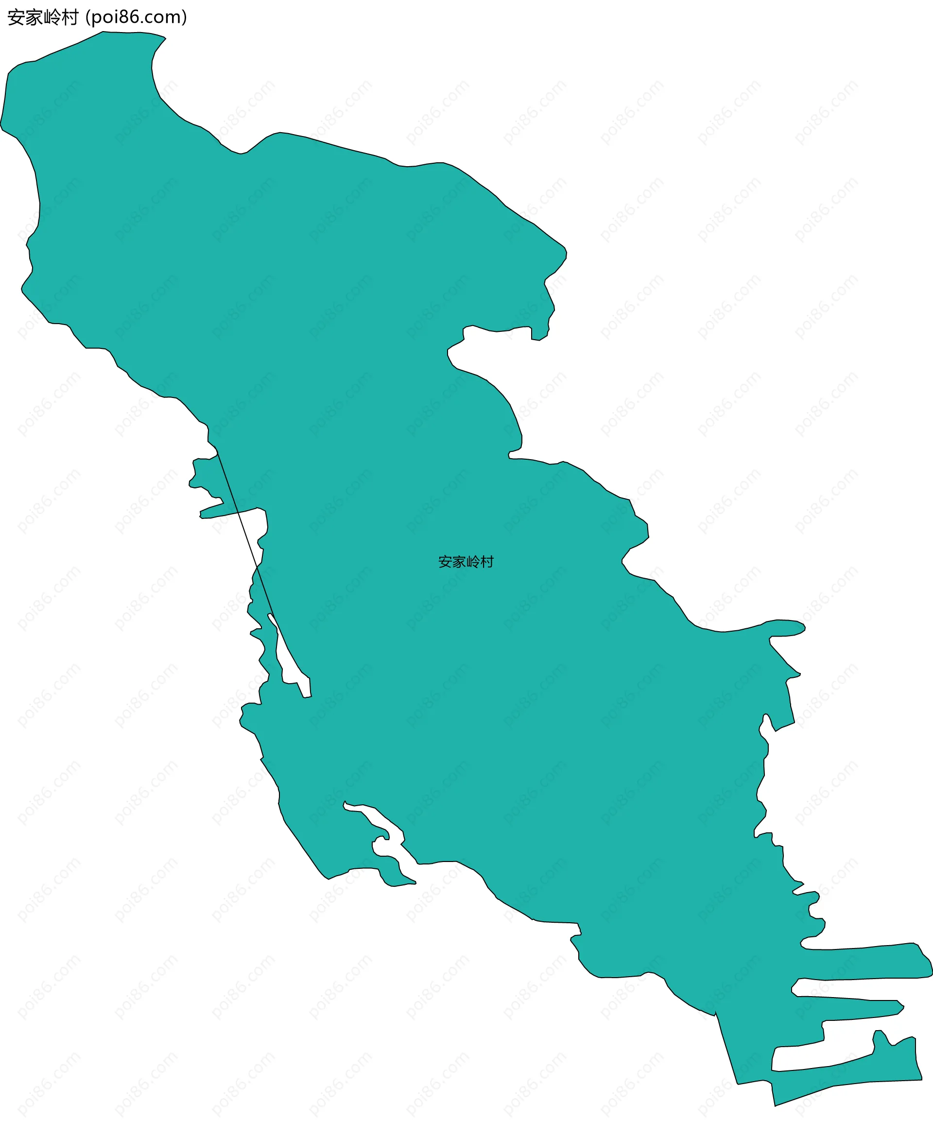 安家岭村边界地图