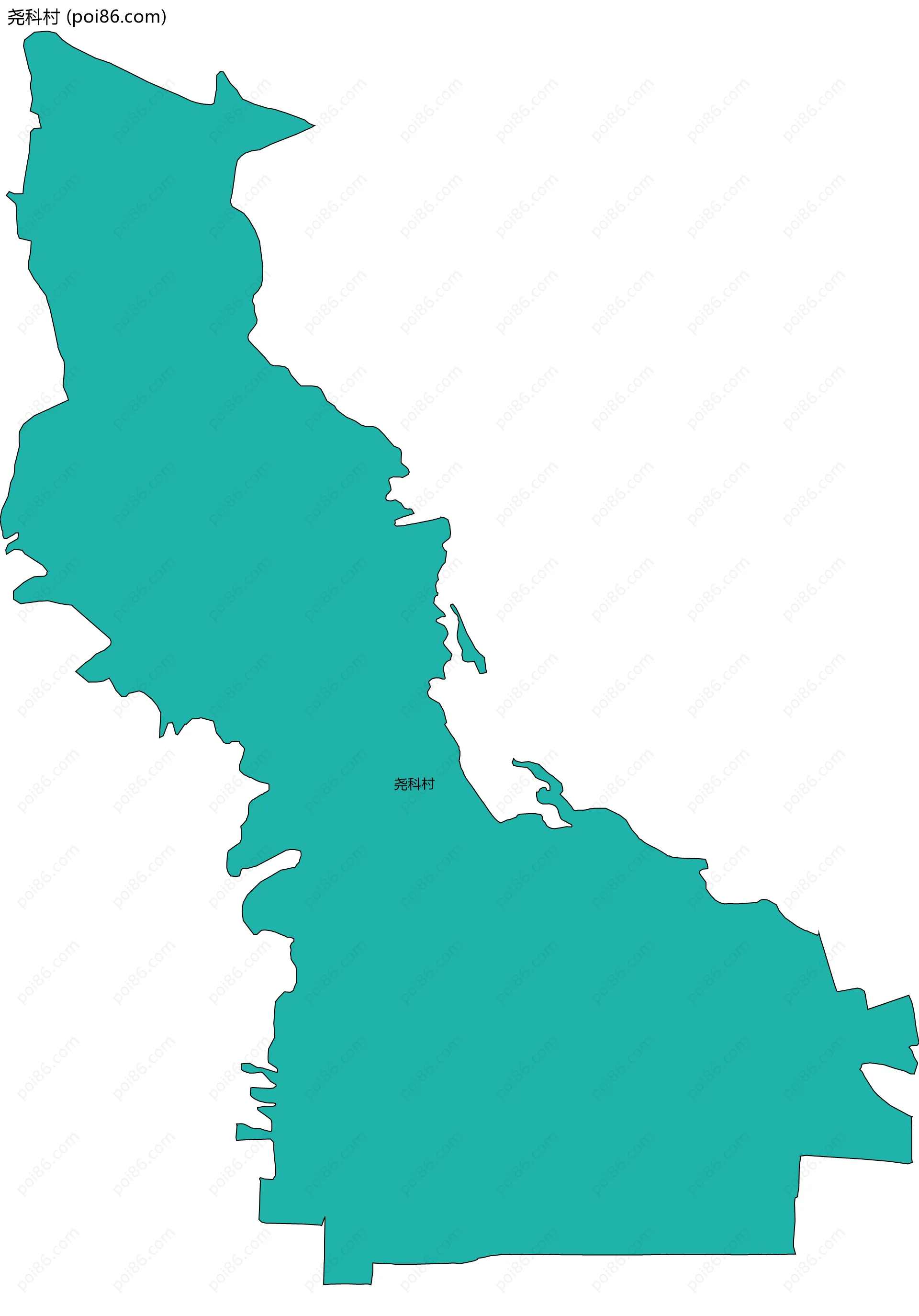 尧科村边界地图