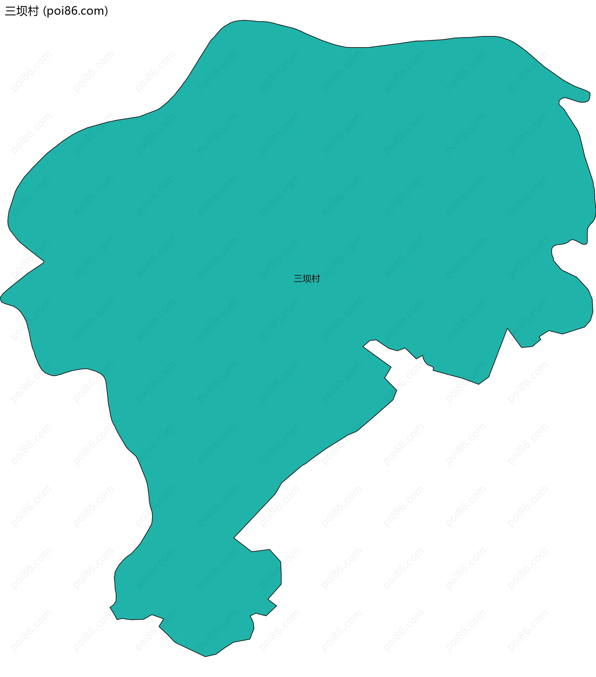 三坝村边界地图
