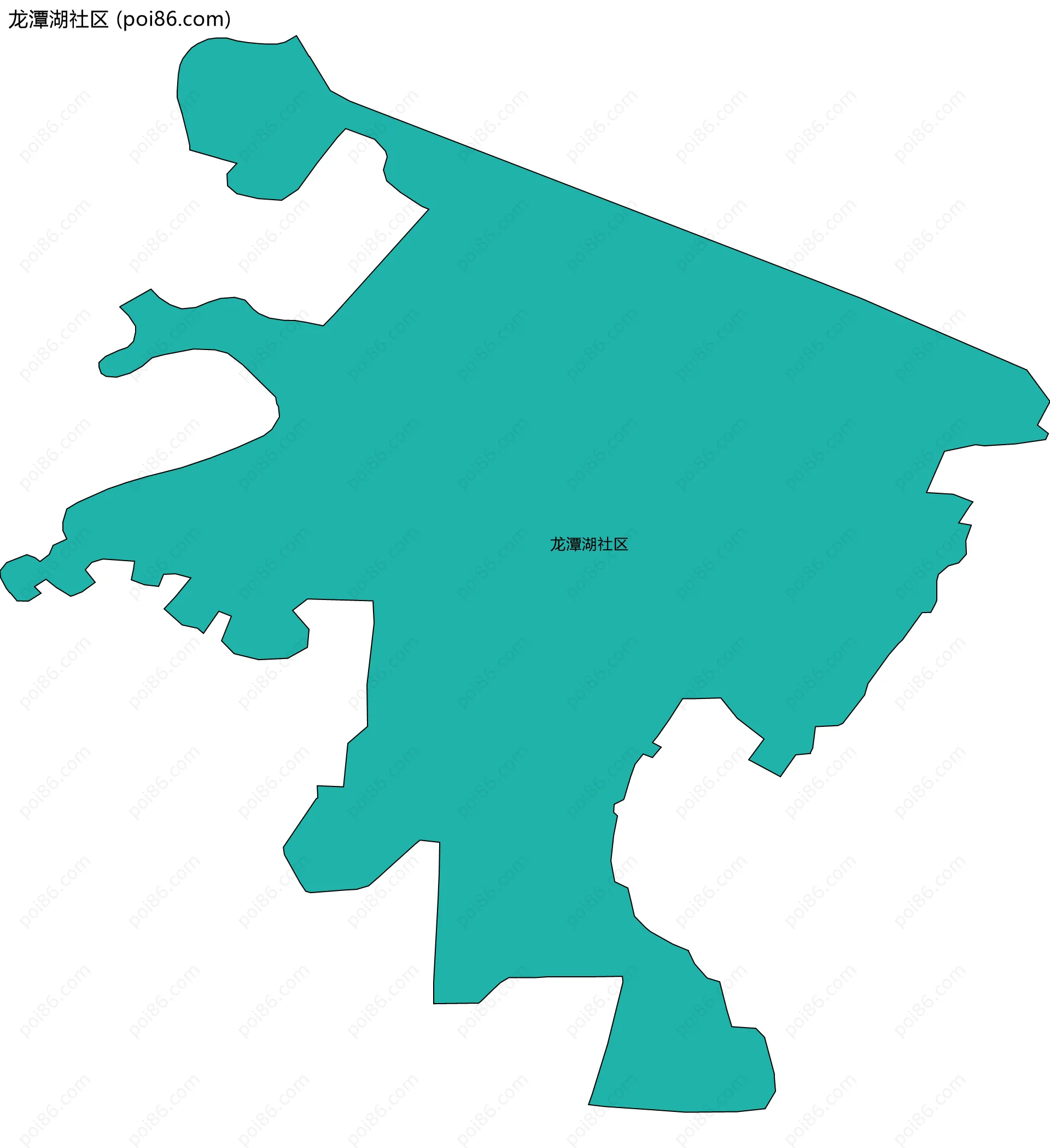 龙潭湖社区边界地图