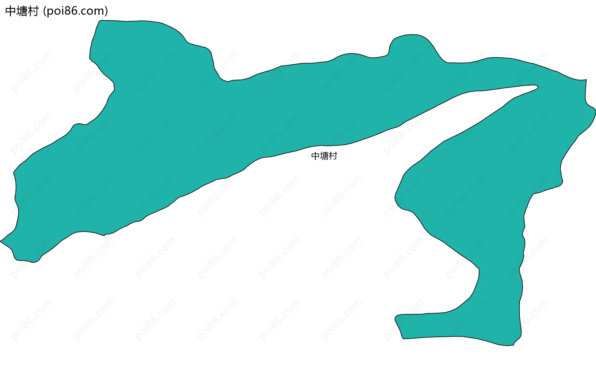 中塘村边界地图