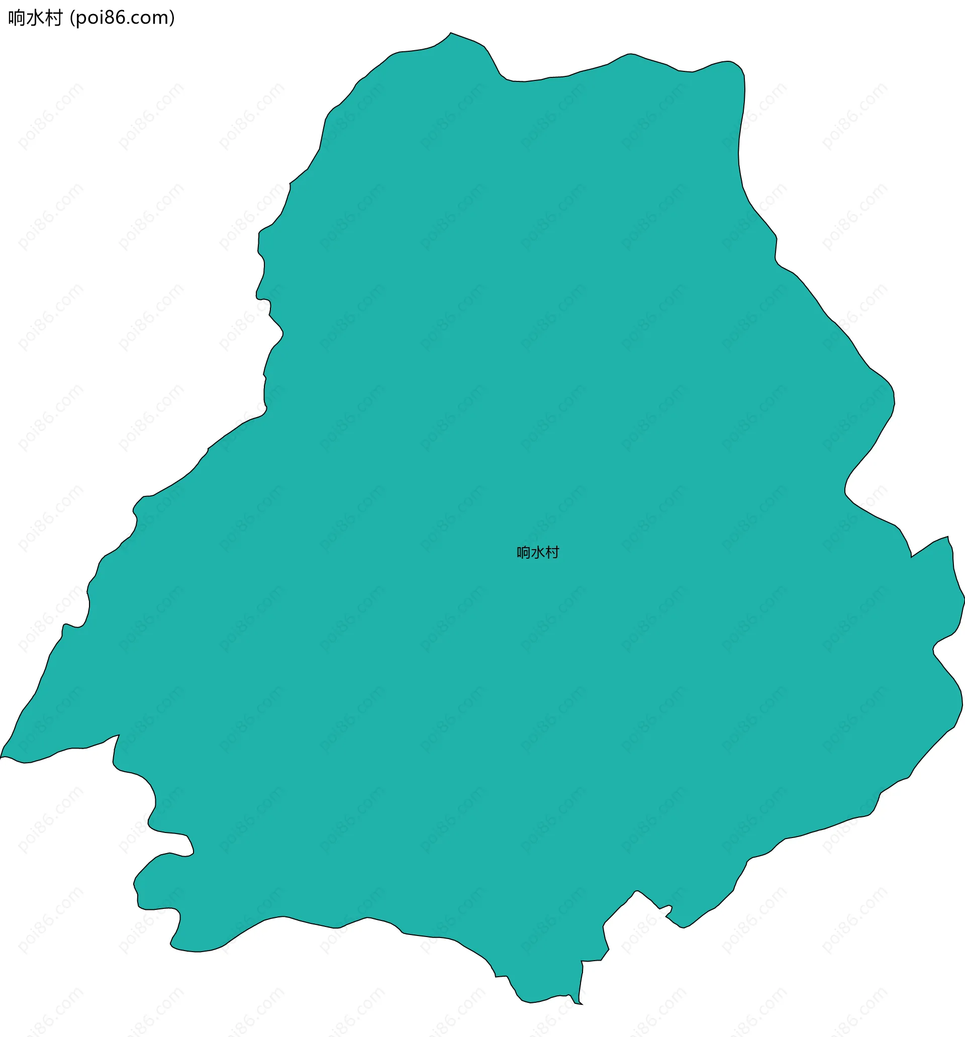 响水村边界地图