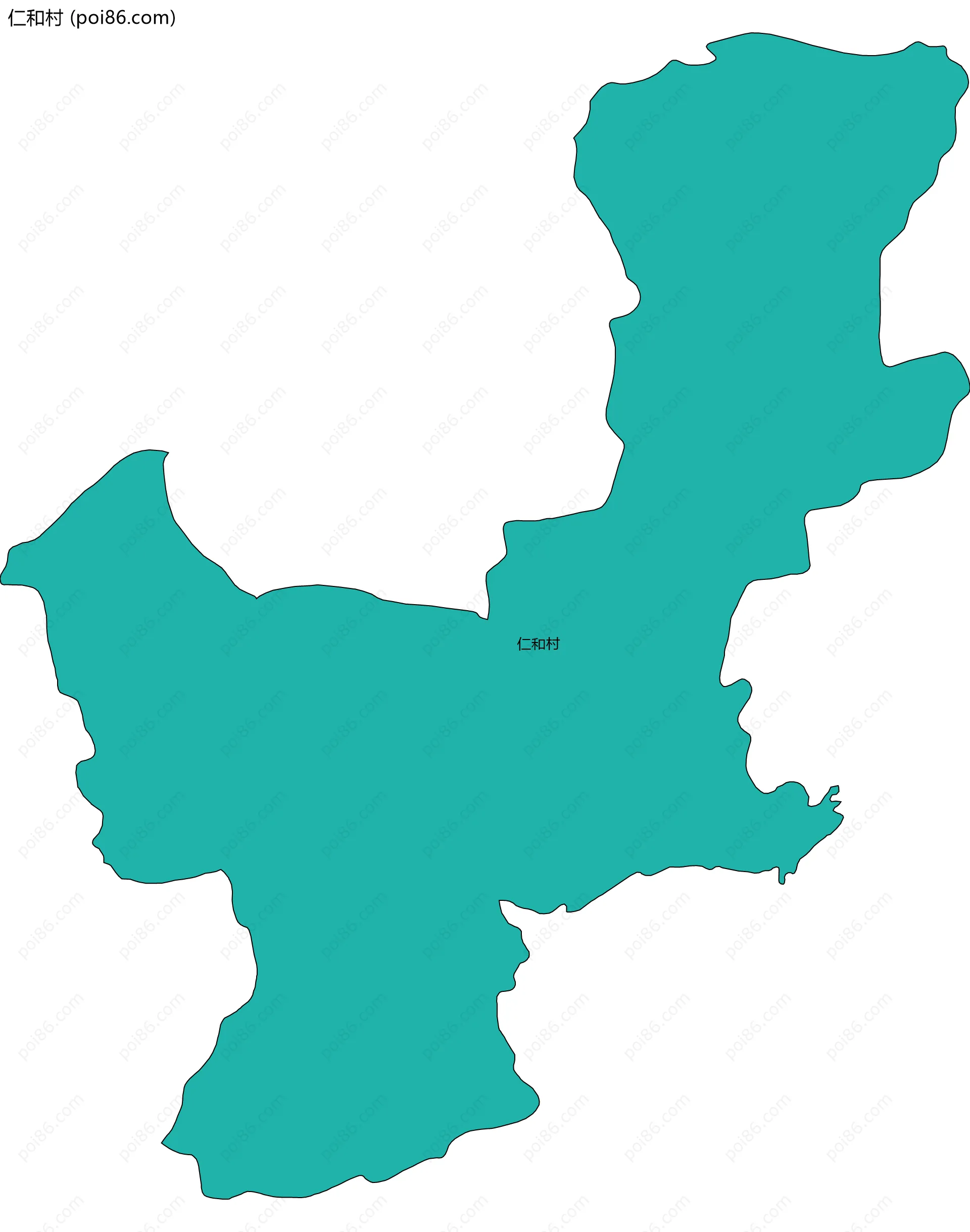 仁和村边界地图