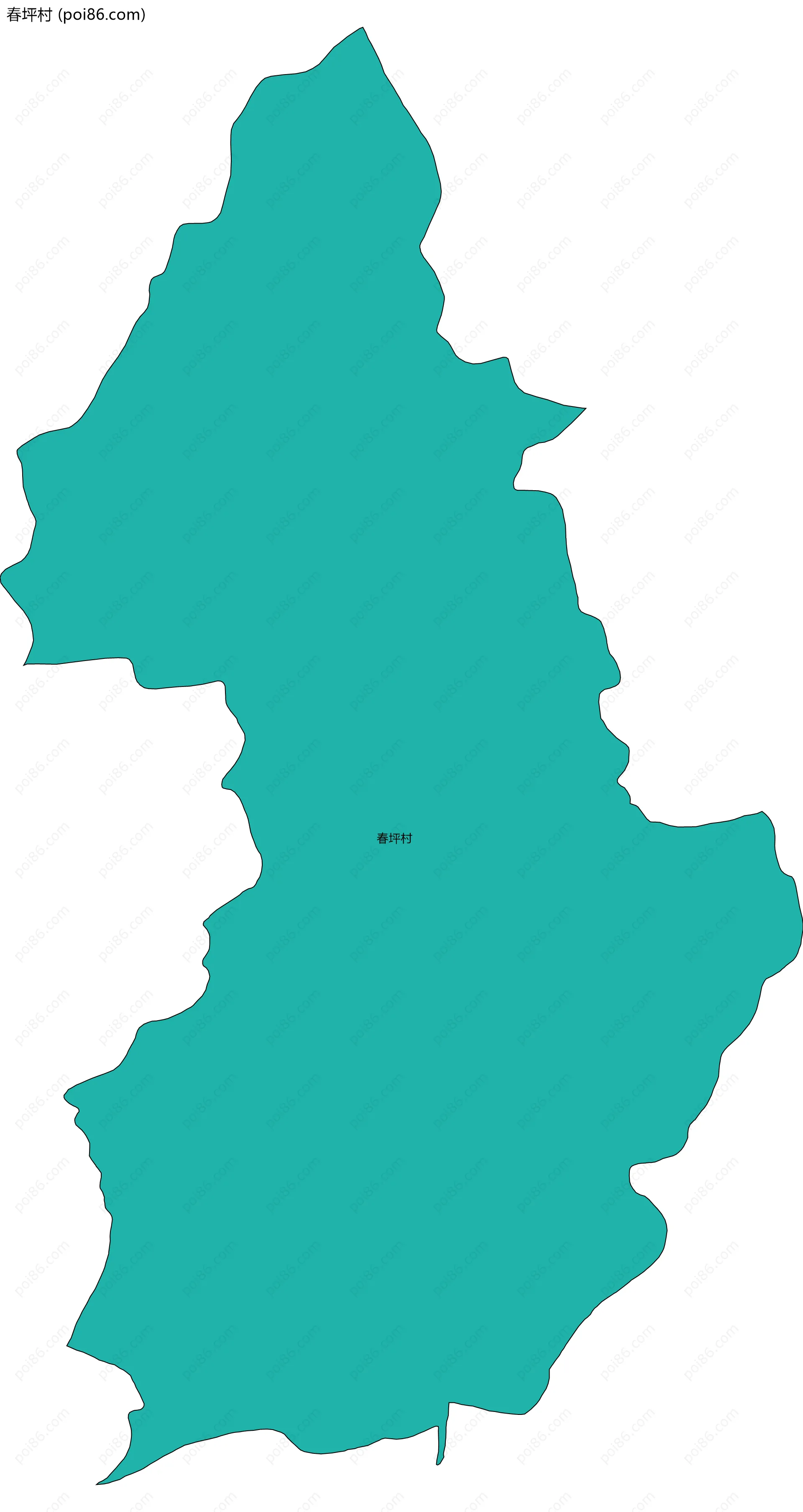 春坪村边界地图