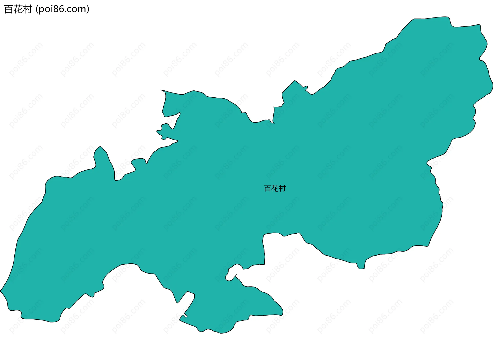百花村边界地图