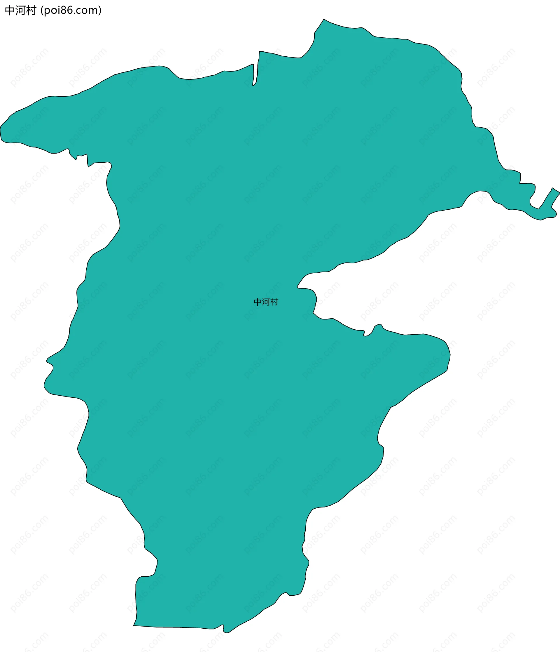 中河村边界地图