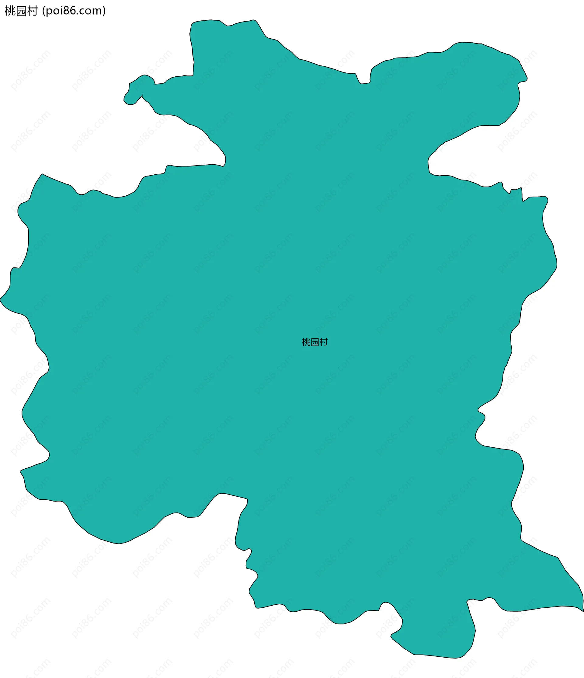 桃园村边界地图