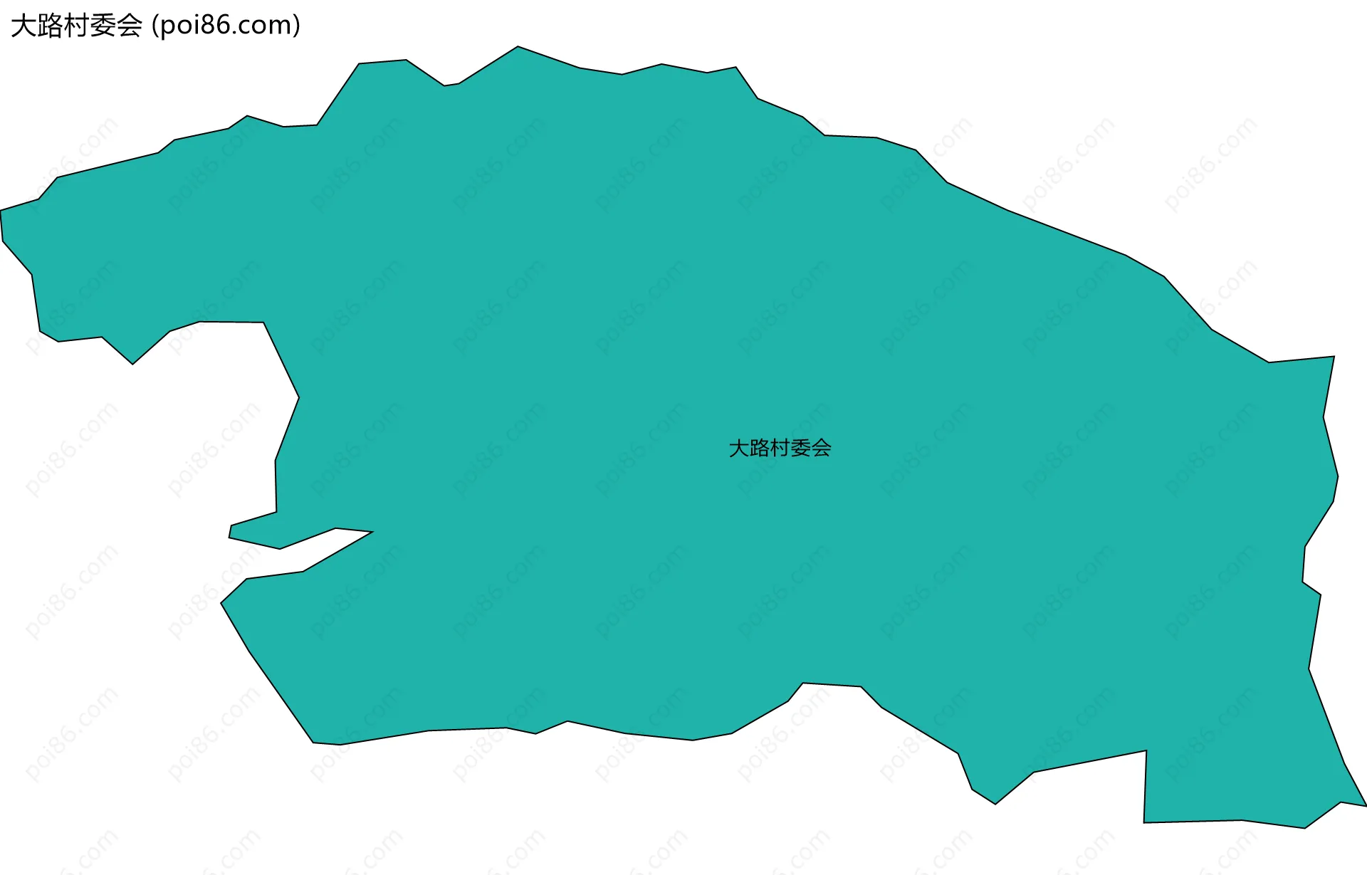 大路村委会边界地图