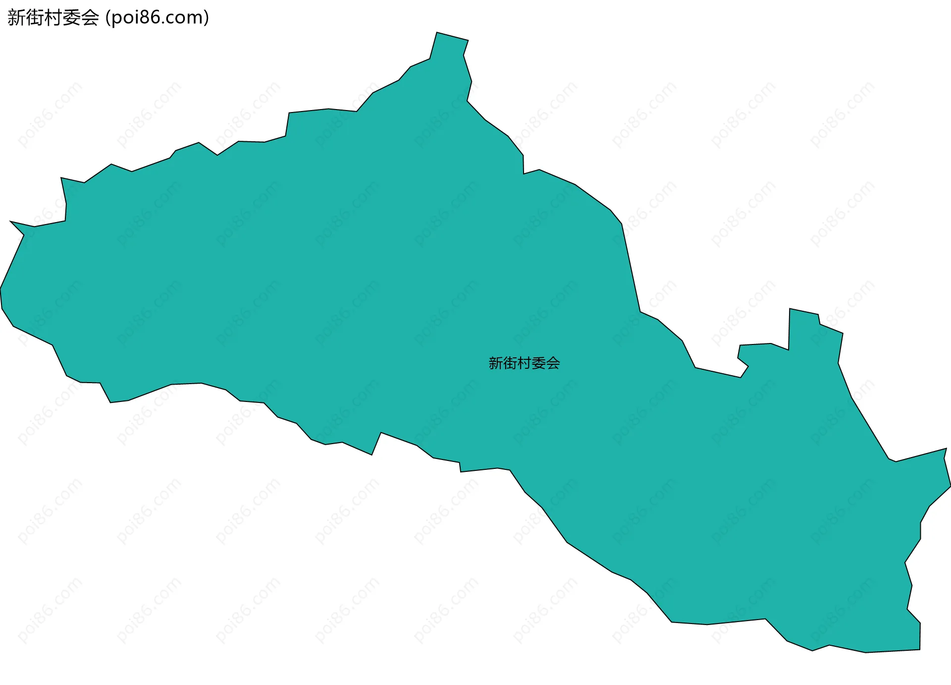 新街村委会边界地图