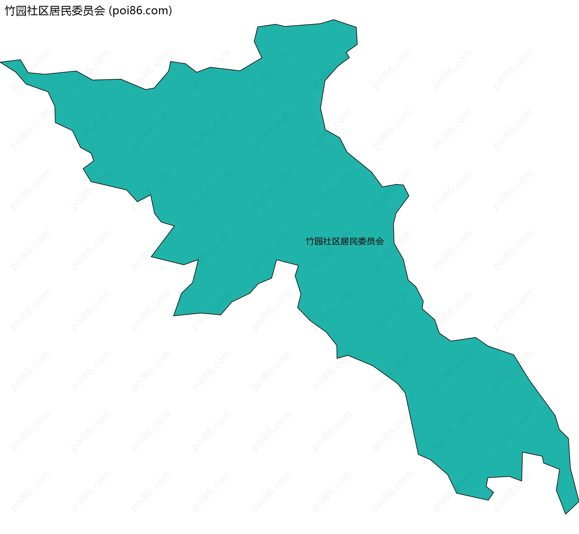 竹园社区居民委员会边界地图