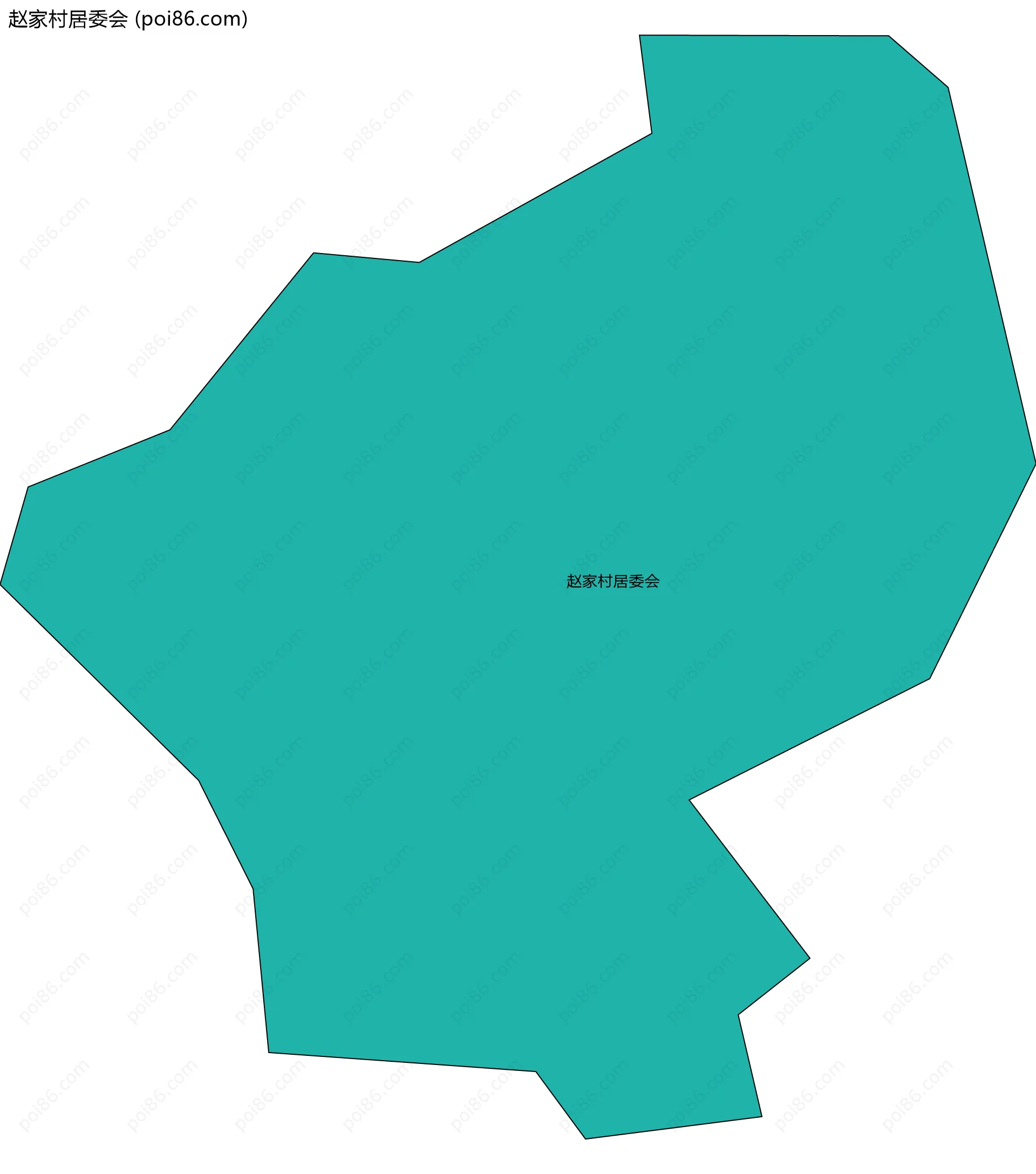 赵家村居委会边界地图