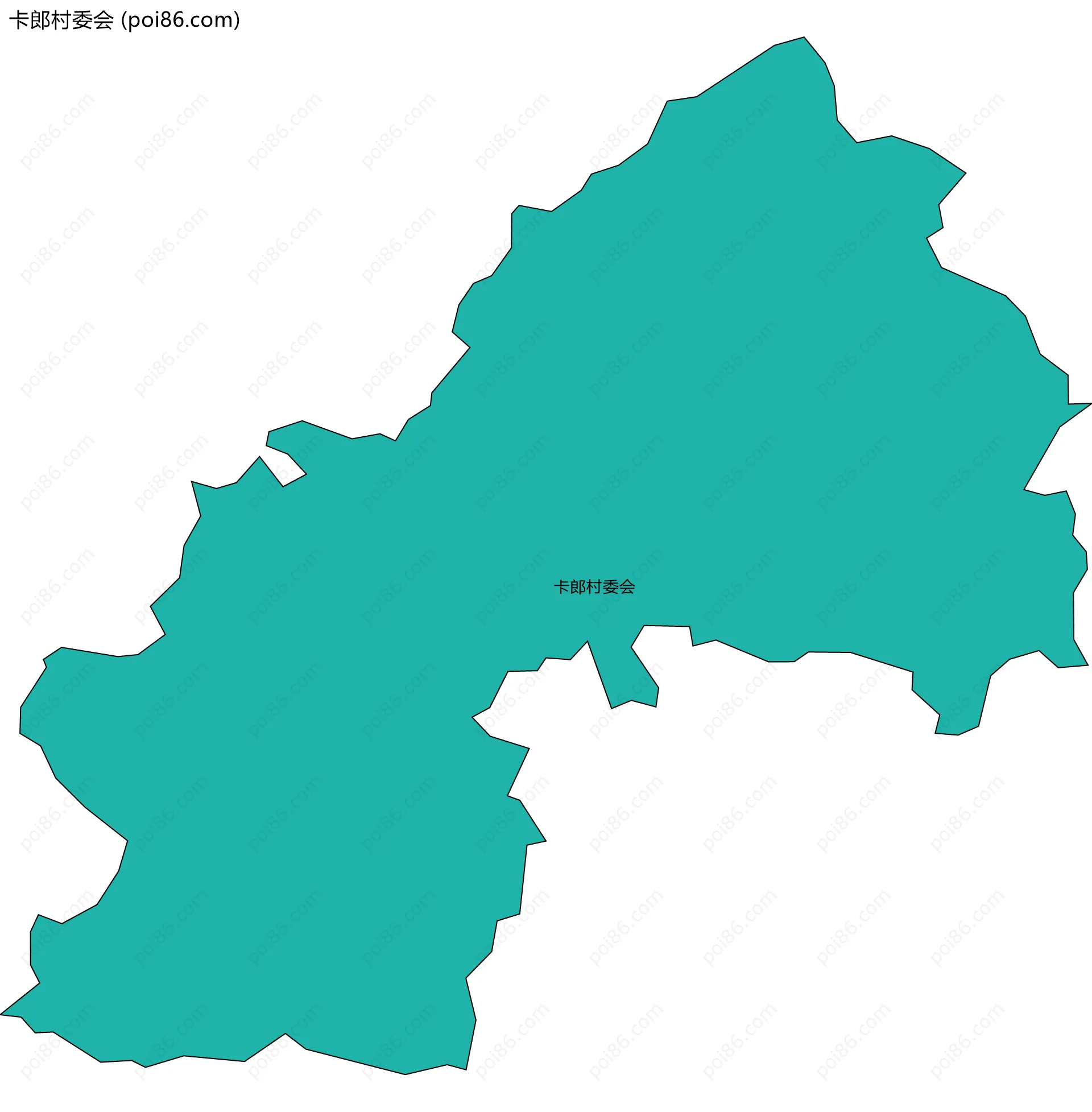 卡郎村委会边界地图