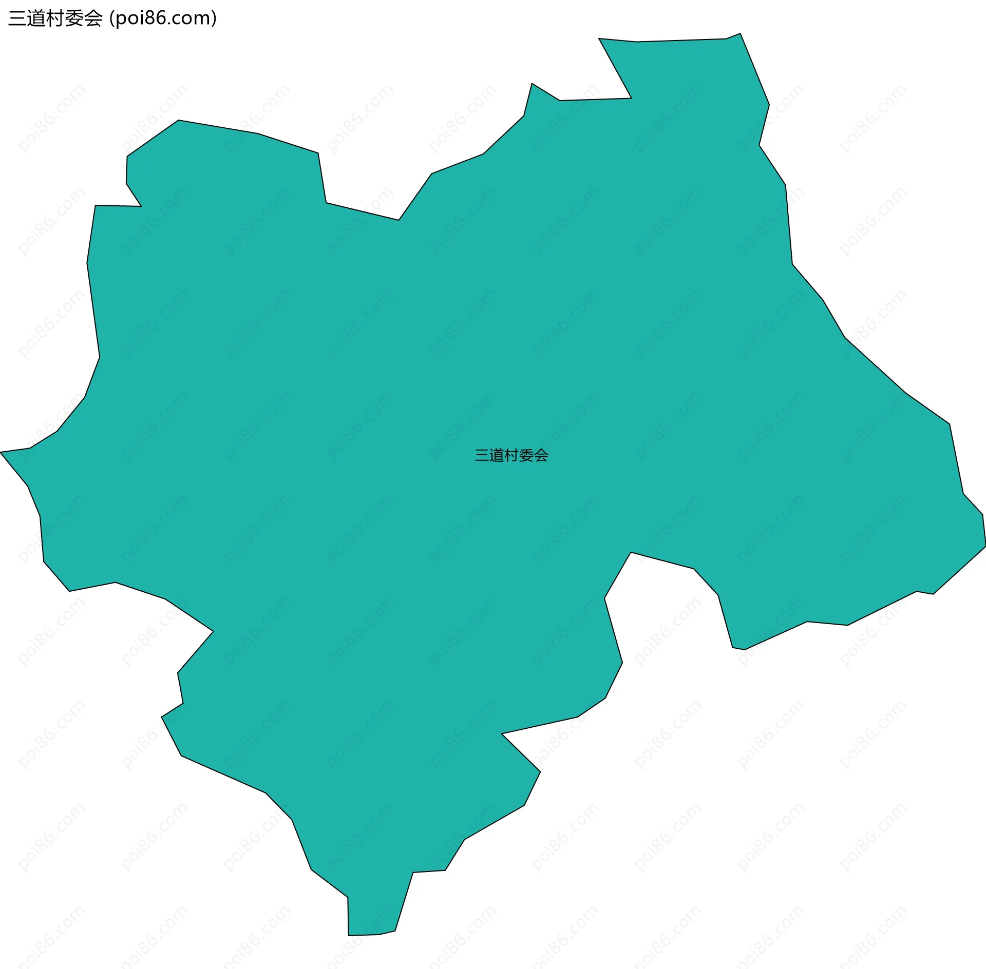三道村委会边界地图