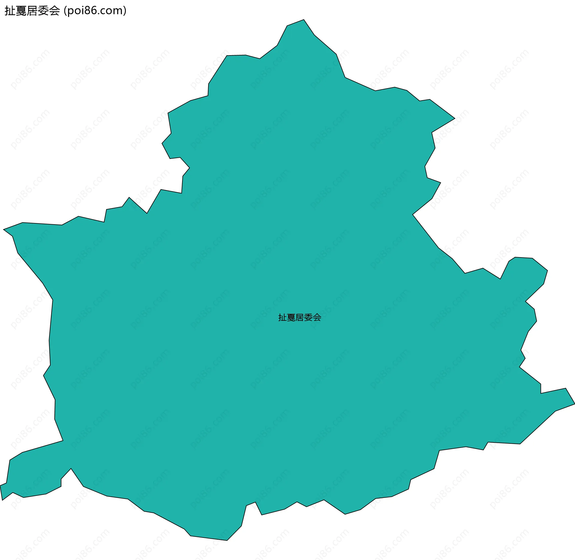 扯戛居委会边界地图