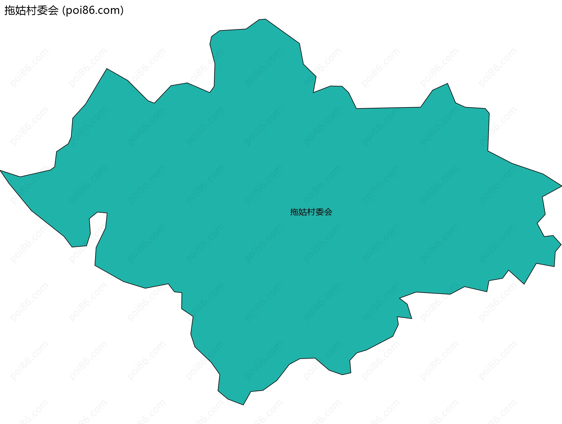 拖姑村委会边界地图