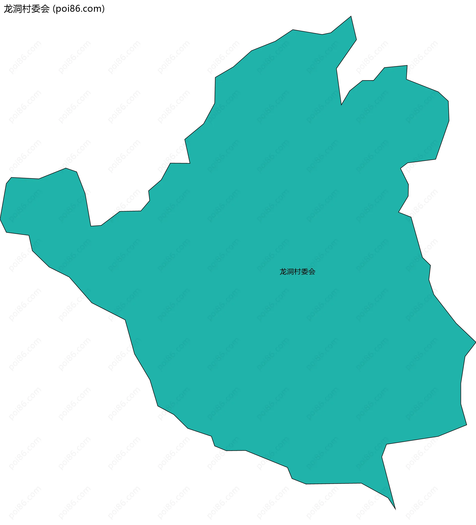 龙洞村委会边界地图