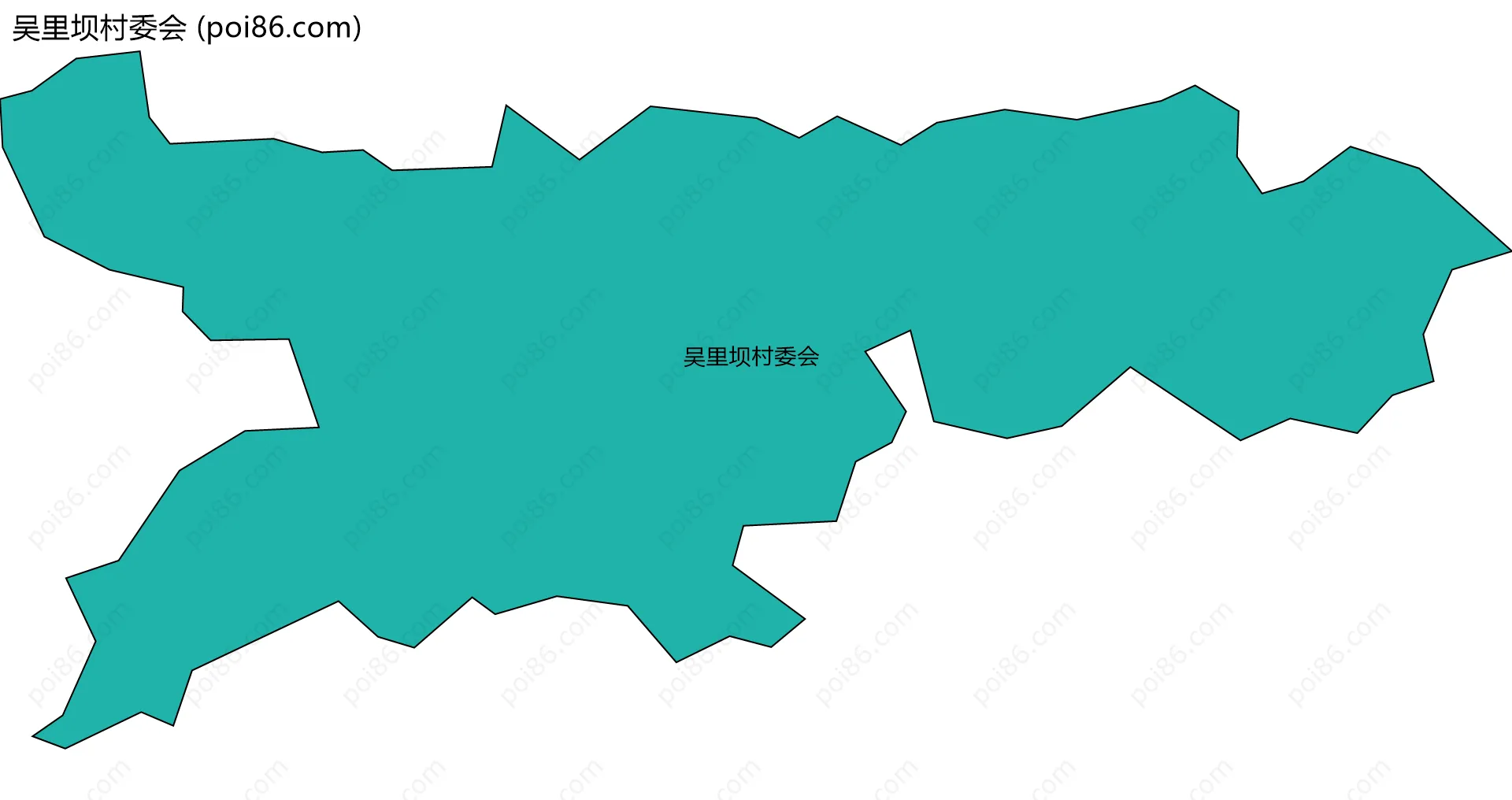 吴里坝村委会边界地图