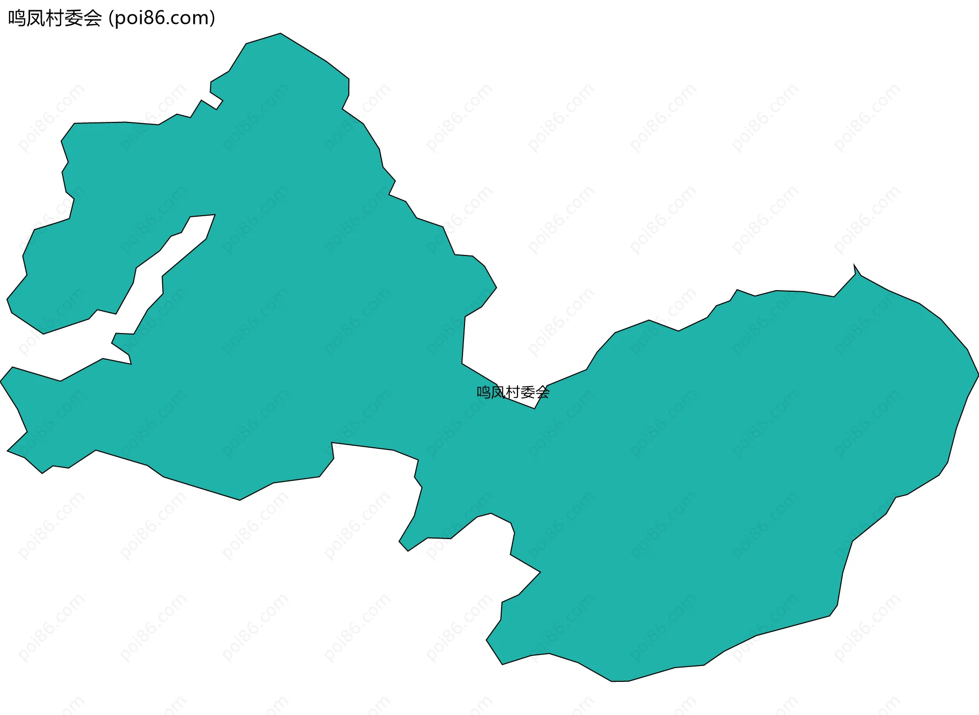 鸣凤村委会边界地图