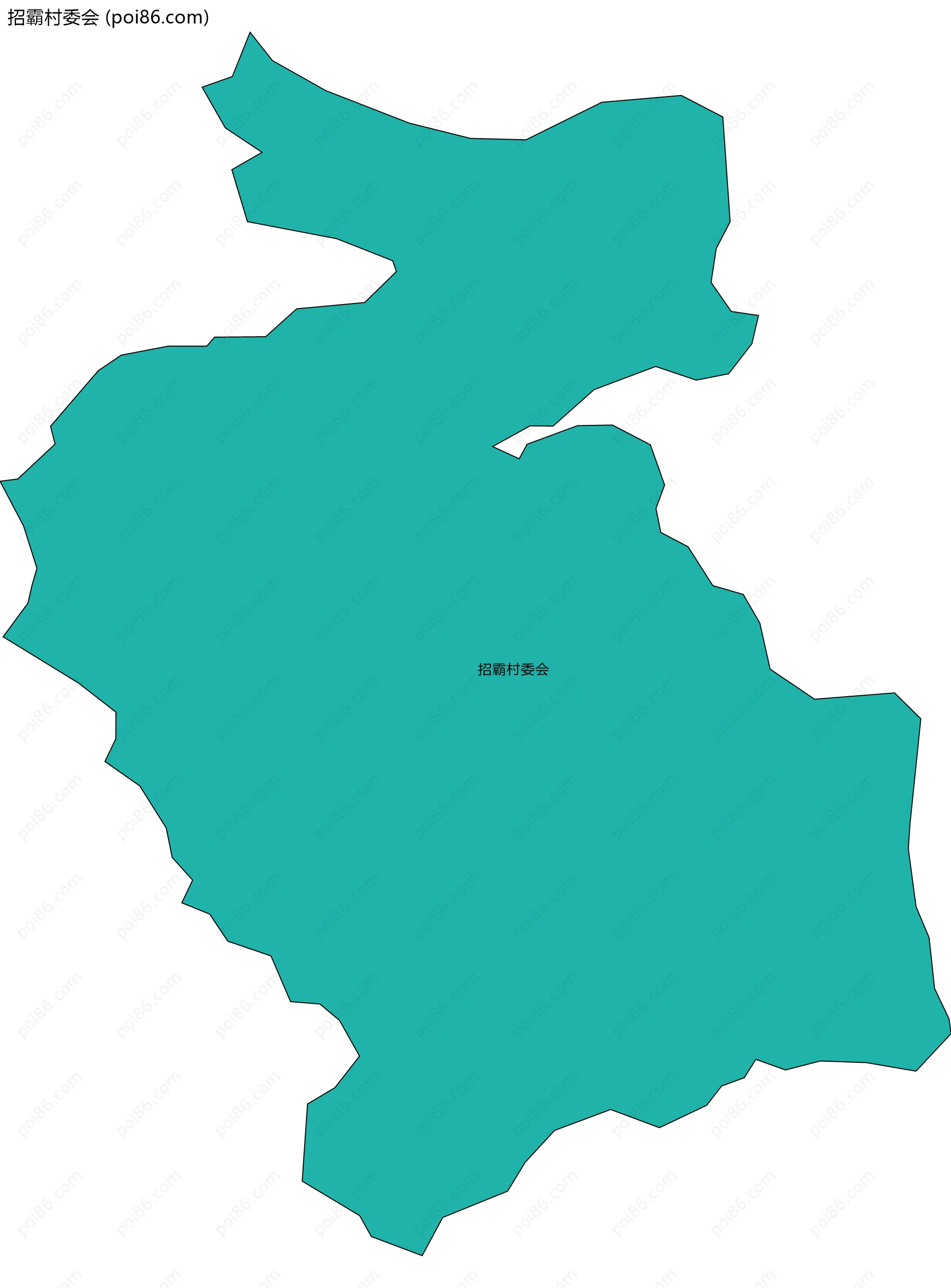 招霸村委会边界地图