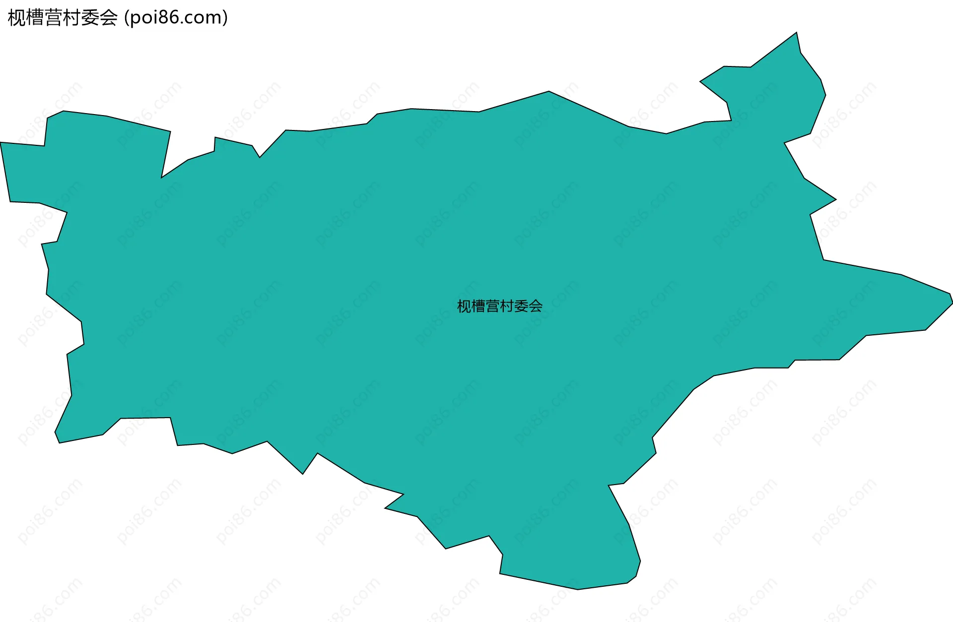 枧槽营村委会边界地图